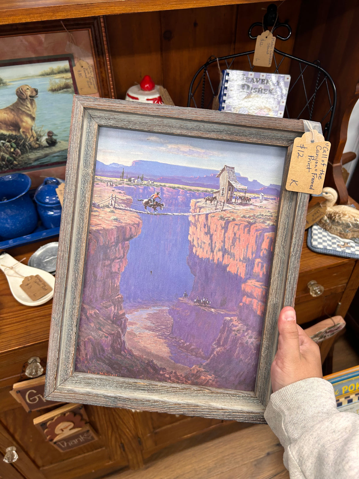 Vintage “Call Of The Canyon” Framed Art