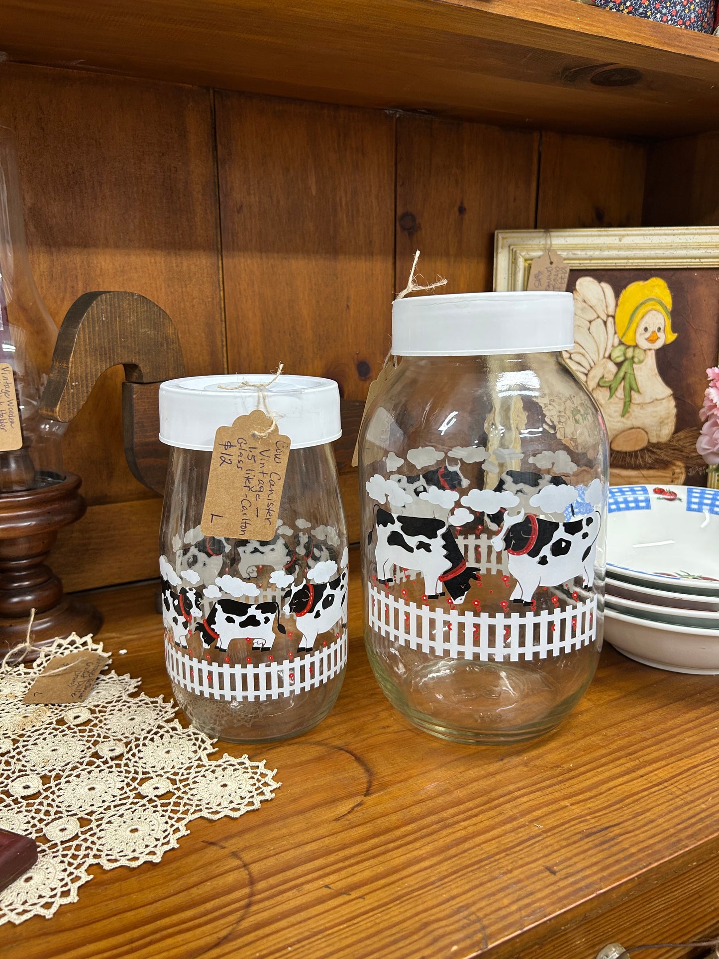 Vintage Cow Canisters
