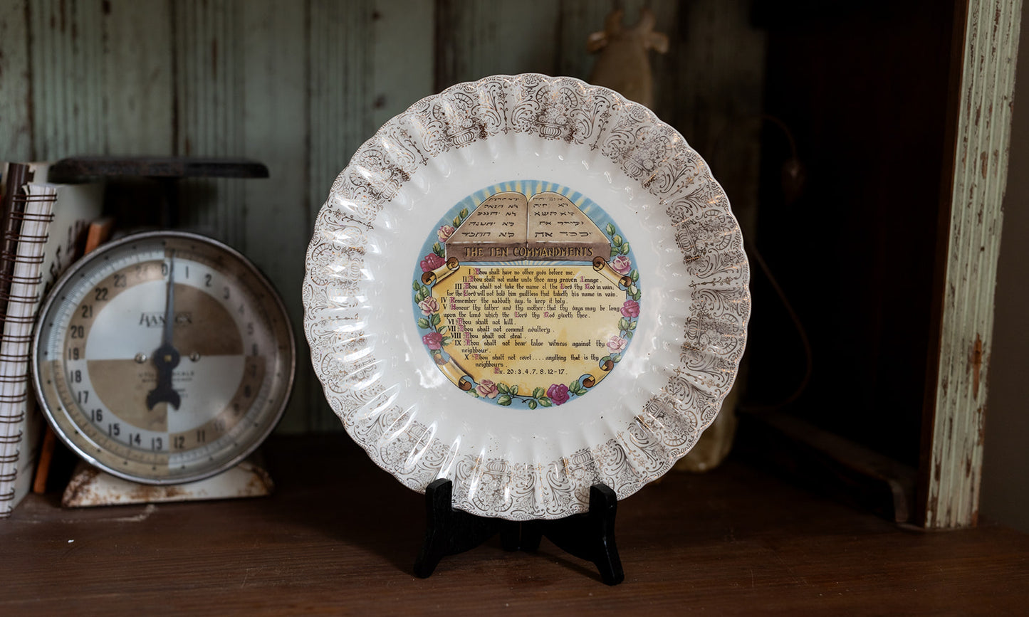 The Ten Commandments Plate