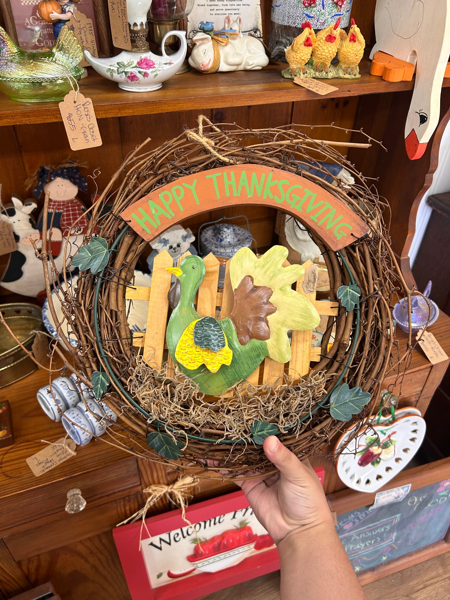 Vintage Thanksgiving Wreath