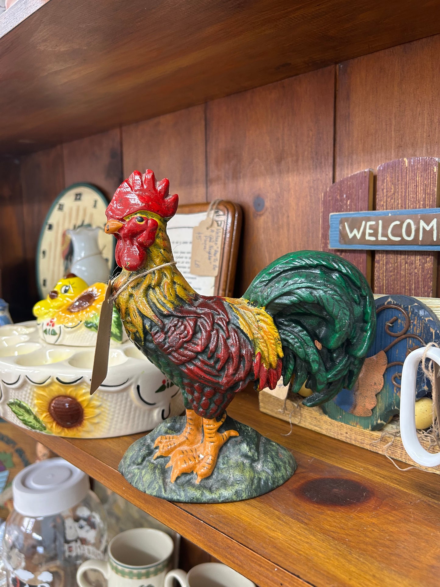 Rooster Cast Iron Door Stopper