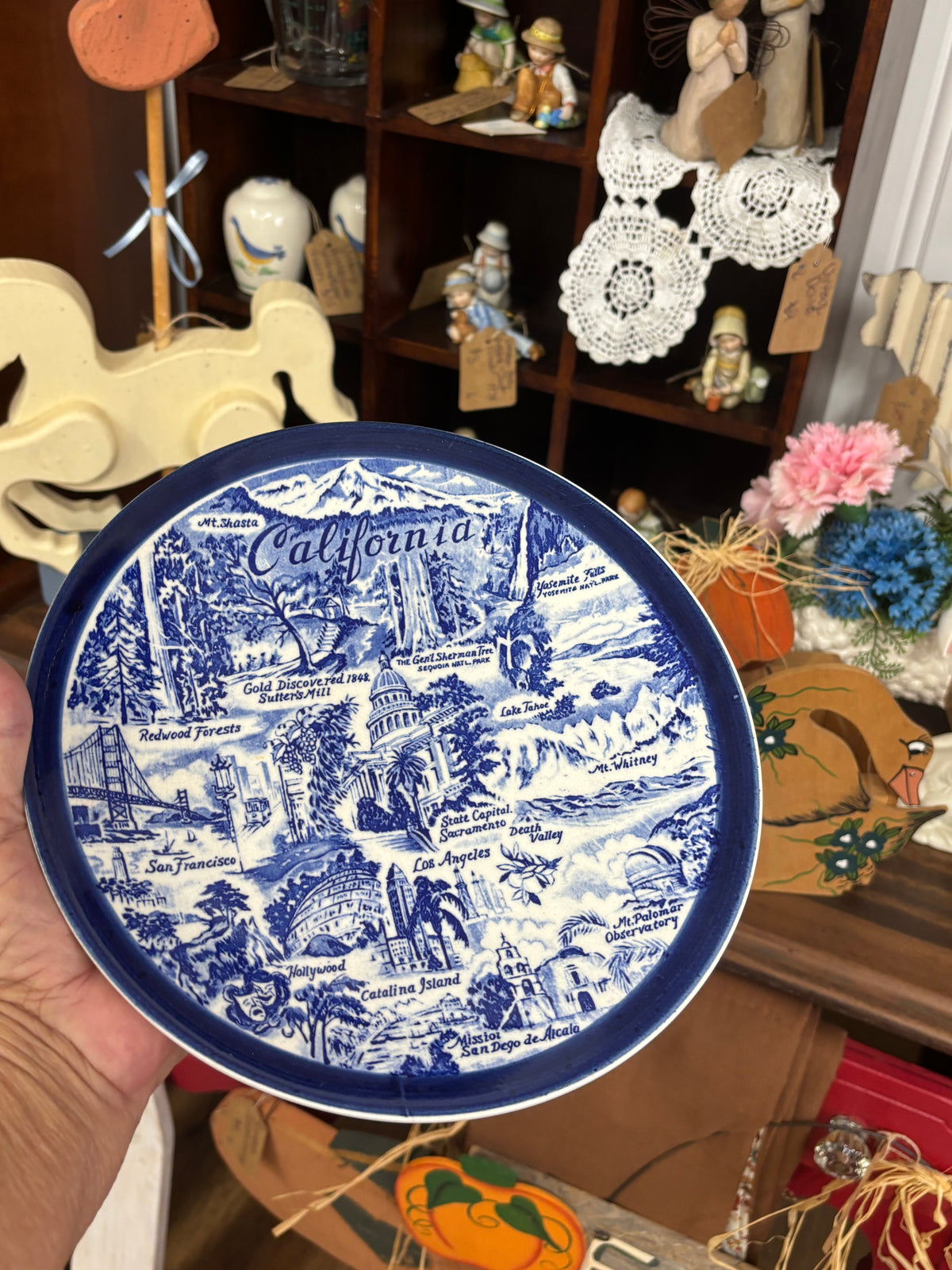 1940s-1950s California Souvenir Plate