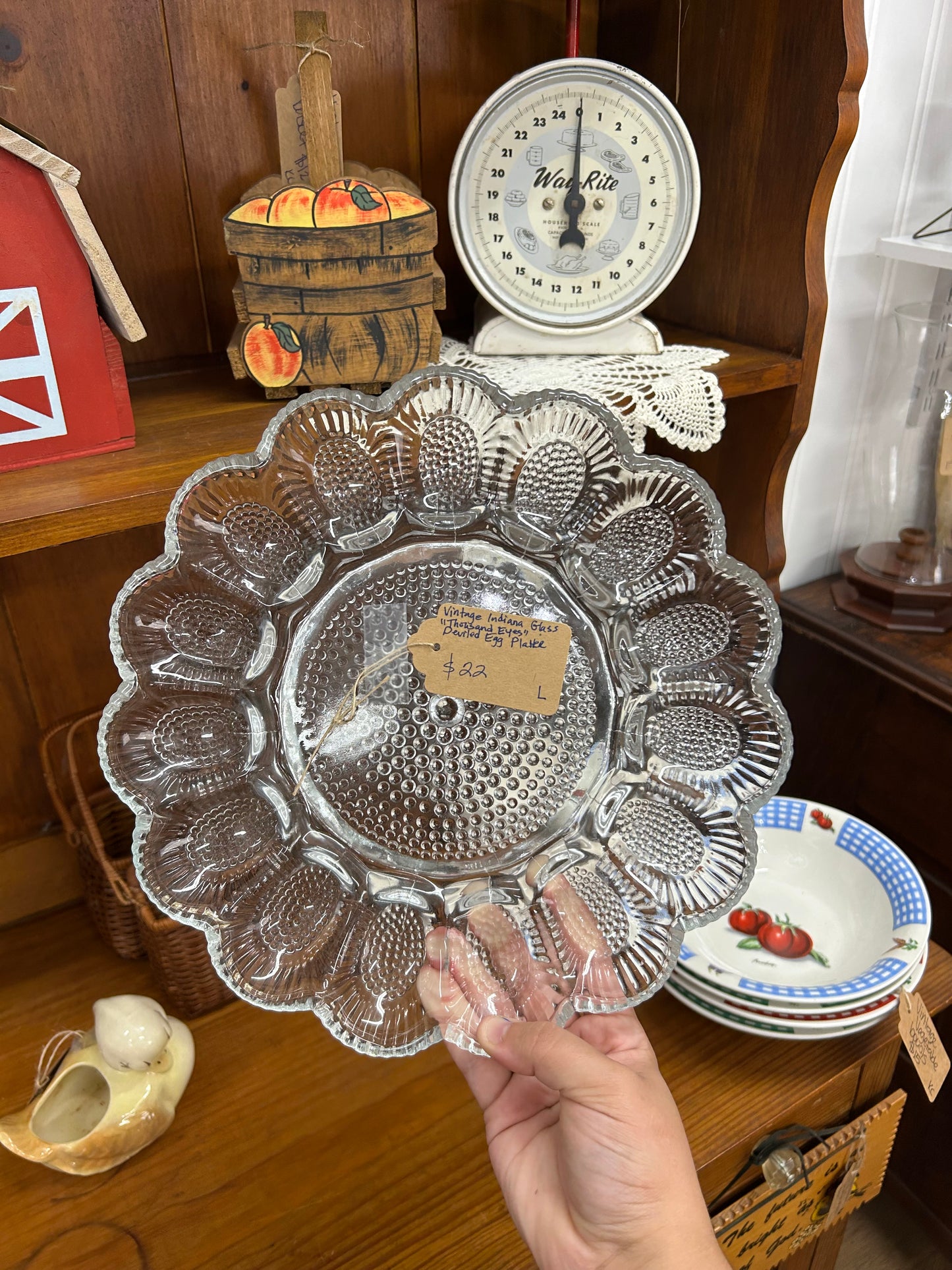 Vintage Indiana Glass “Thousand Eyes” Plate