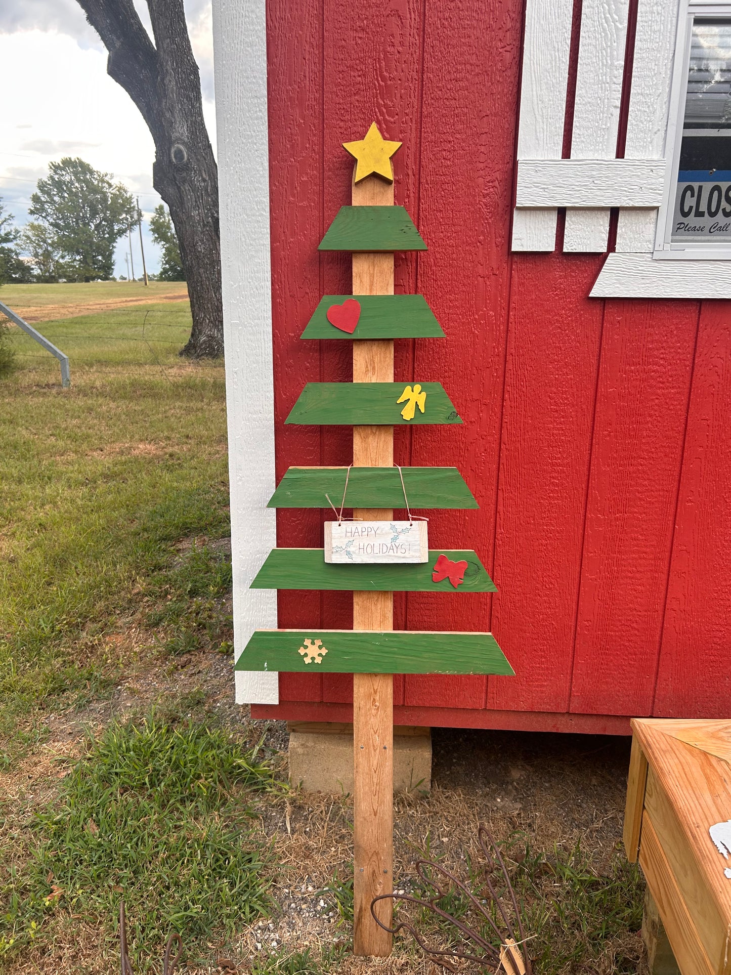 Large Wooden Christmas Tree - Local Pickup Only