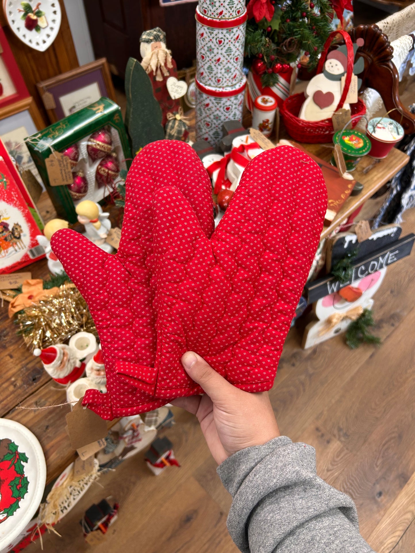 Vintage Oven Mitts - Set Of 2