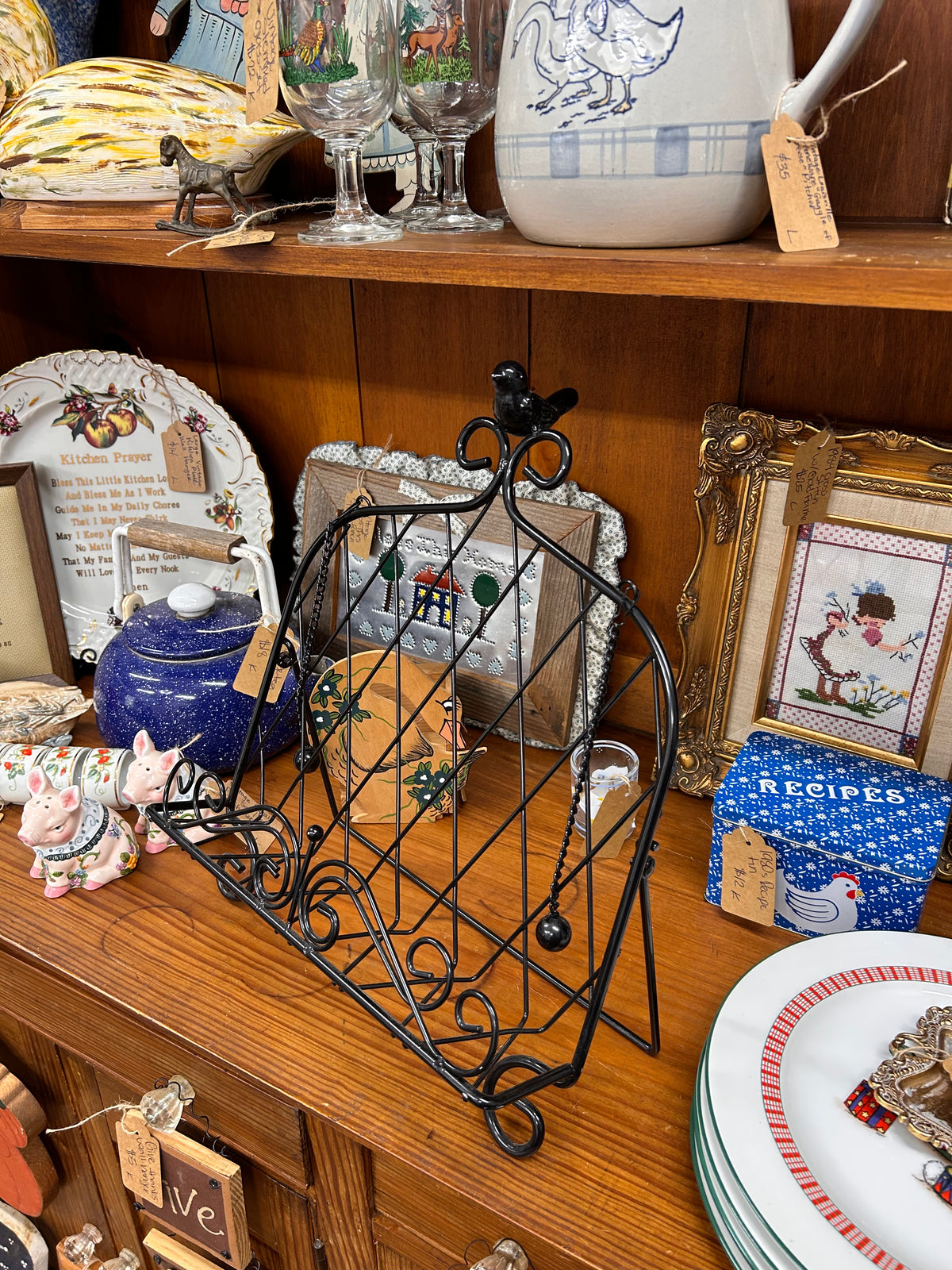 Metal Songbird Cookbook Stand