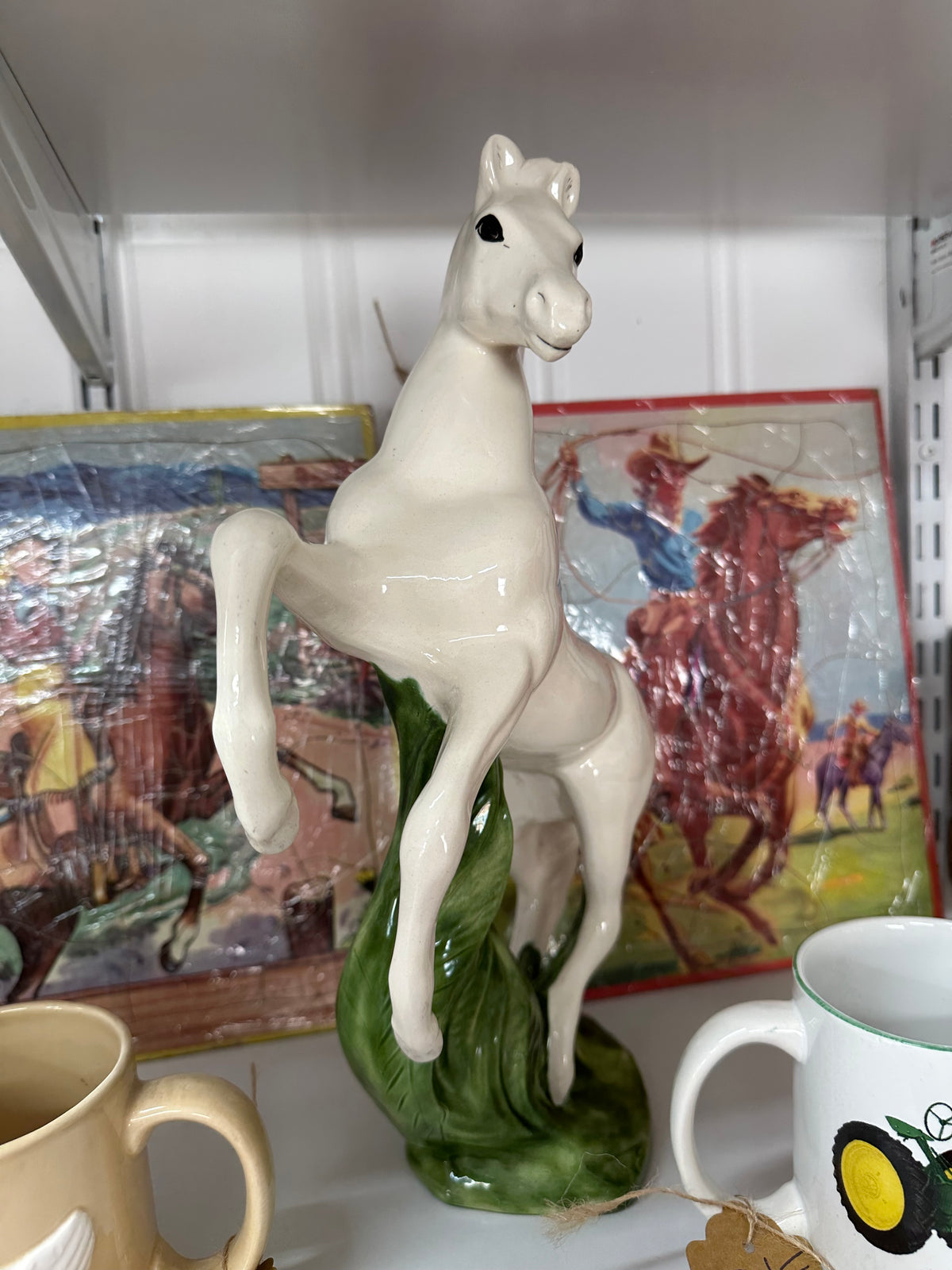 Vintage Rearing Horse - Small Chip On Back Of Ear