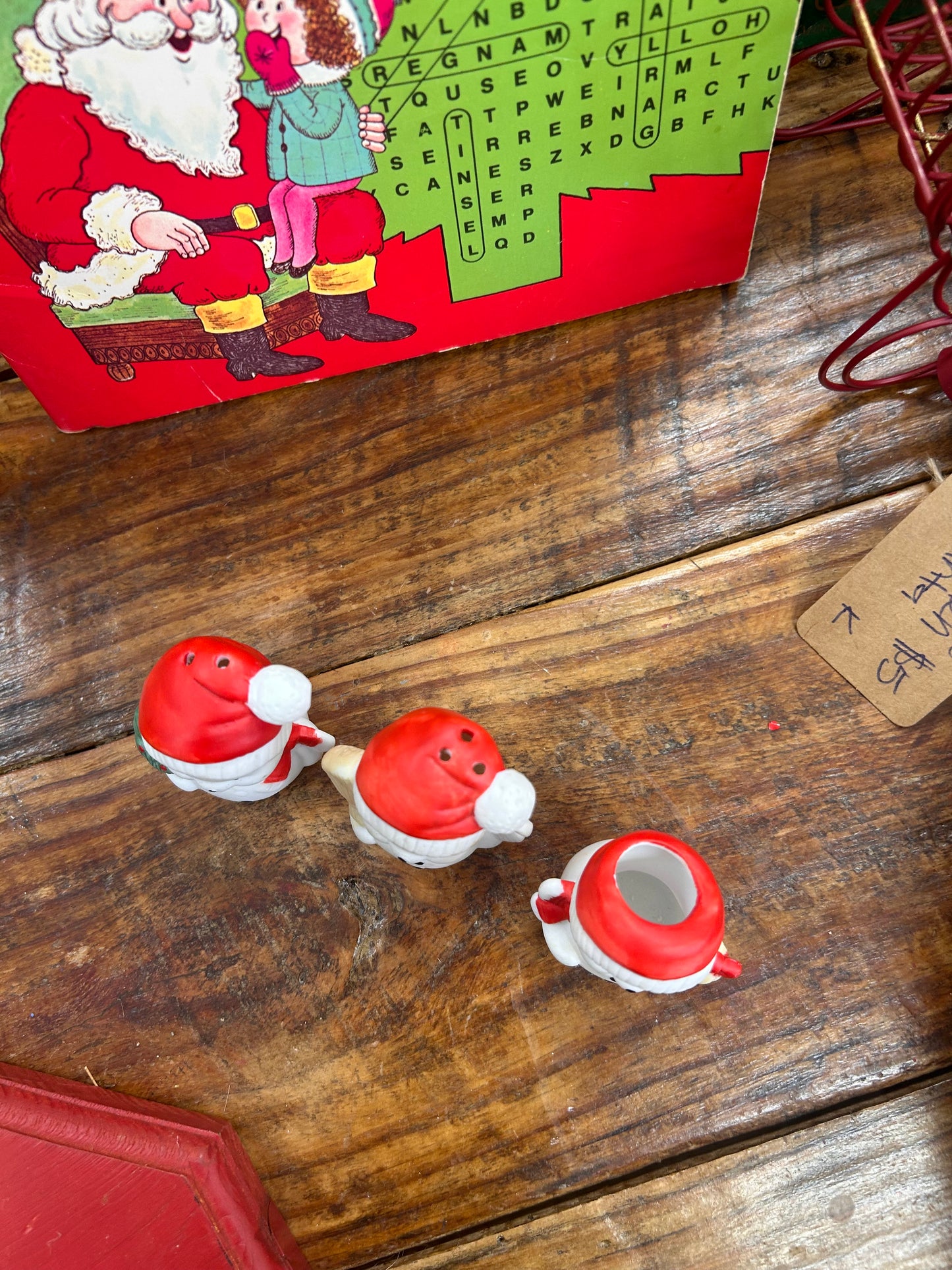 Vintage Snowman S&P Shakers & Toothpick Holder