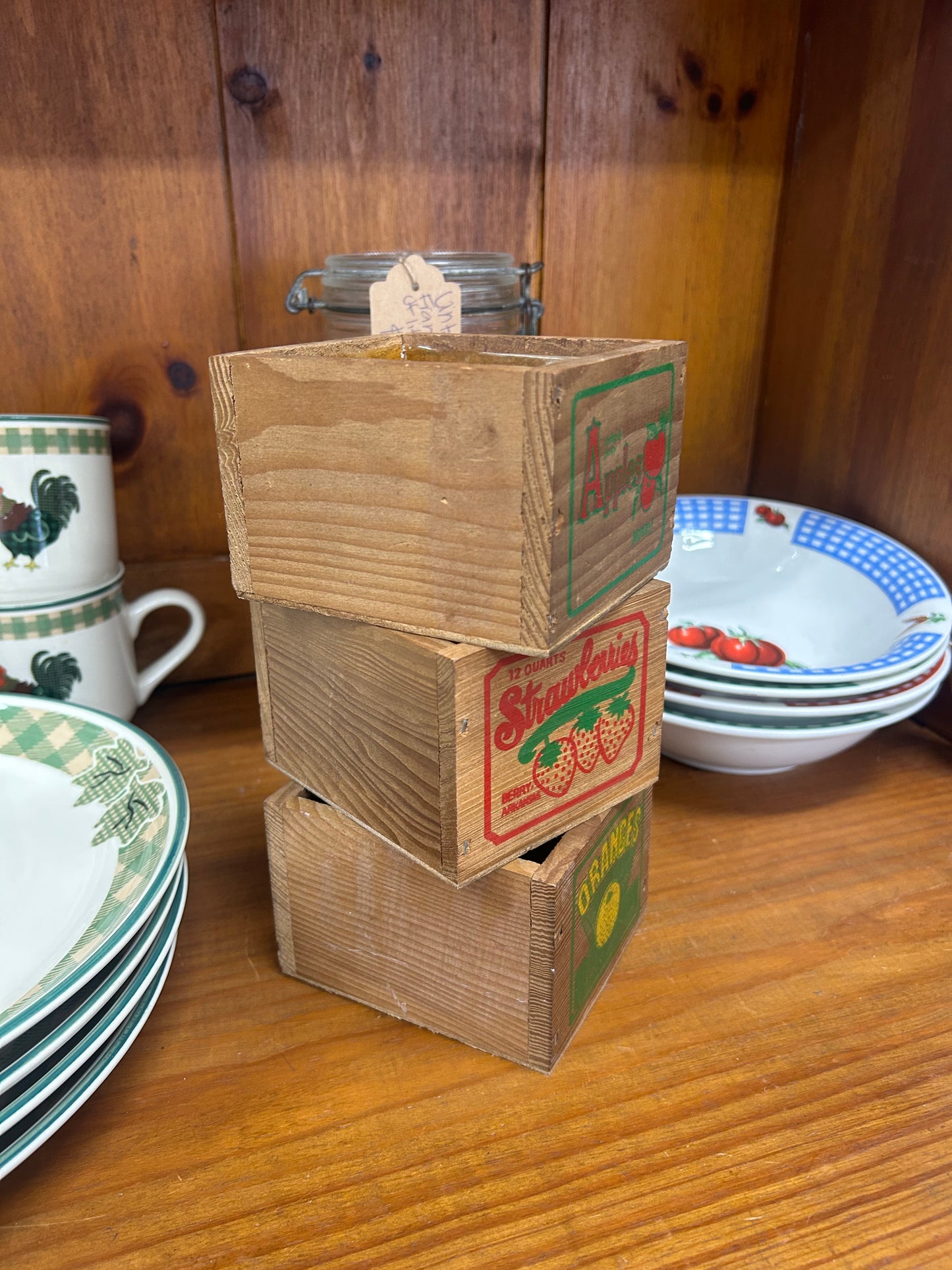 Vintage Wooden Boxes - Set Of 3