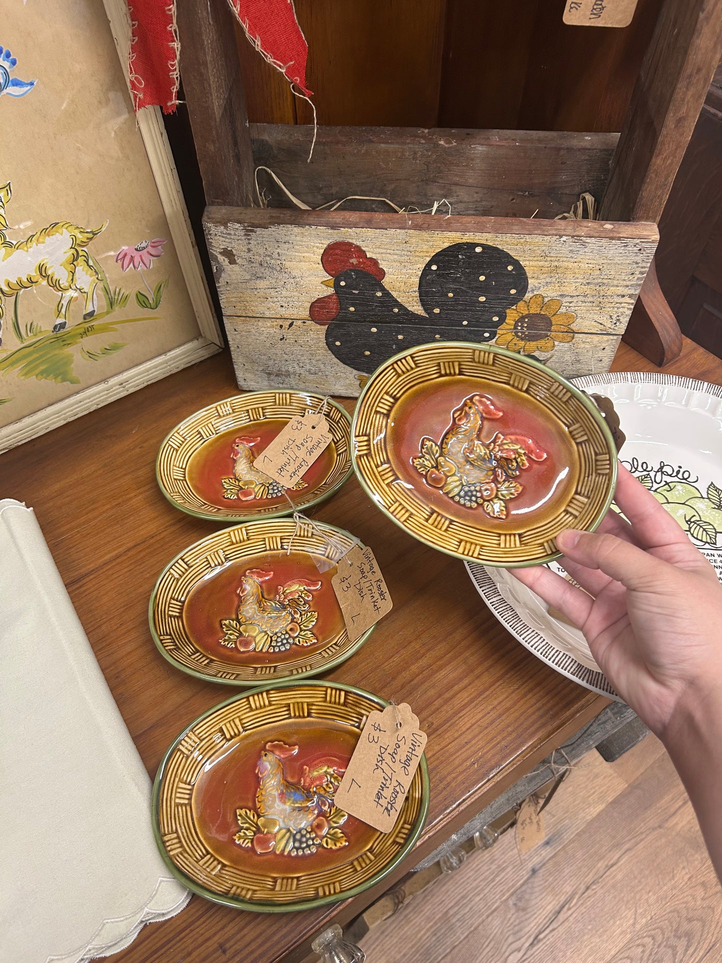 Vintage Rooster Soap/Trinket Dish