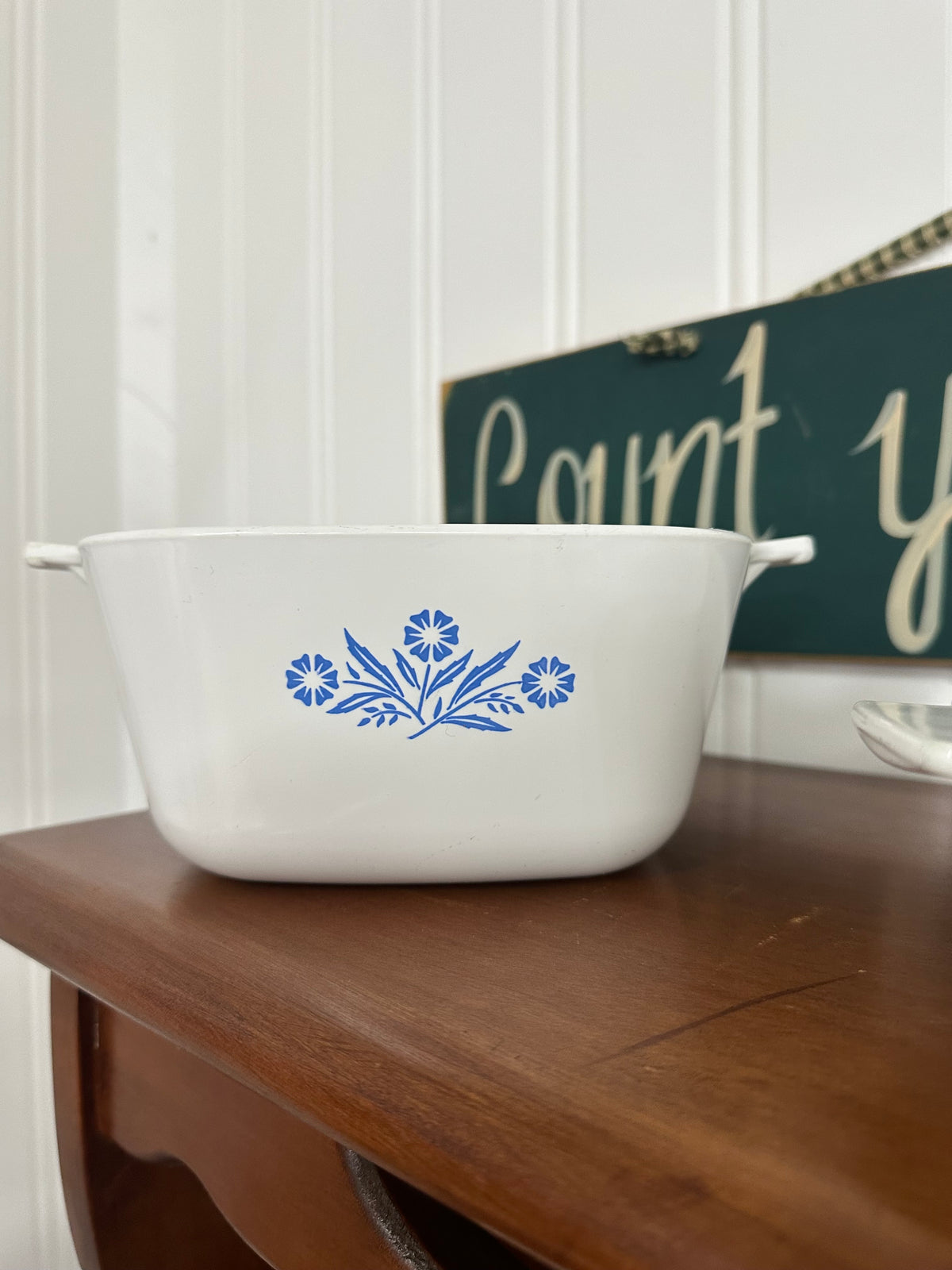 Blue Cornflower Casserole Dish - 1 3/4 Quart