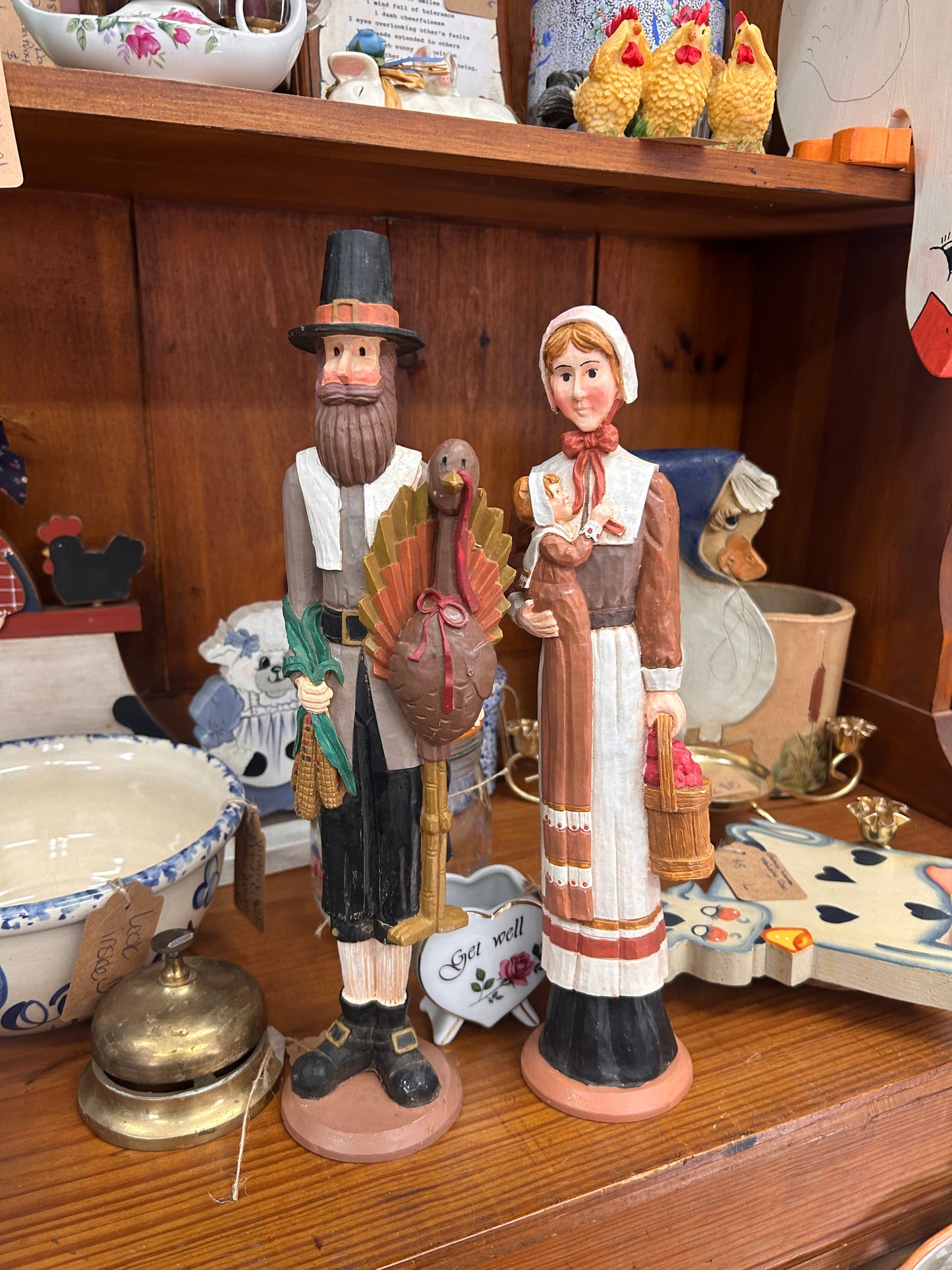 Vintage Pilgrim Man & Woman Set