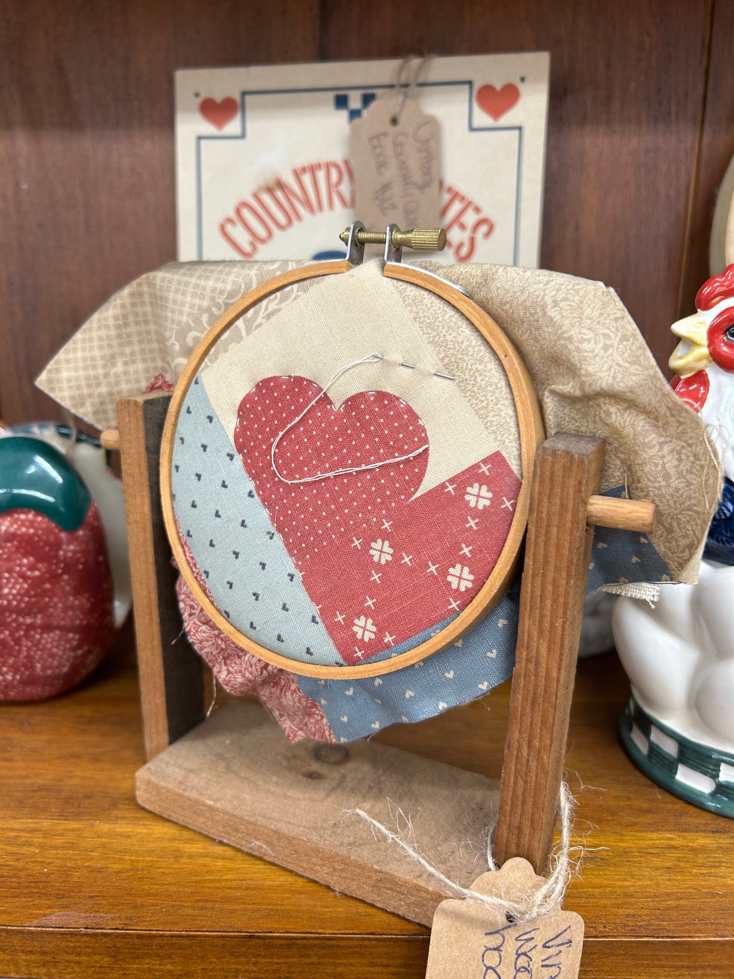 Vintage Wooden Heart Hoop