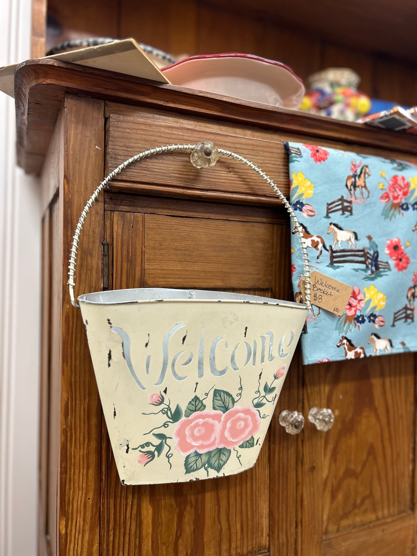 Metal Welcome Basket