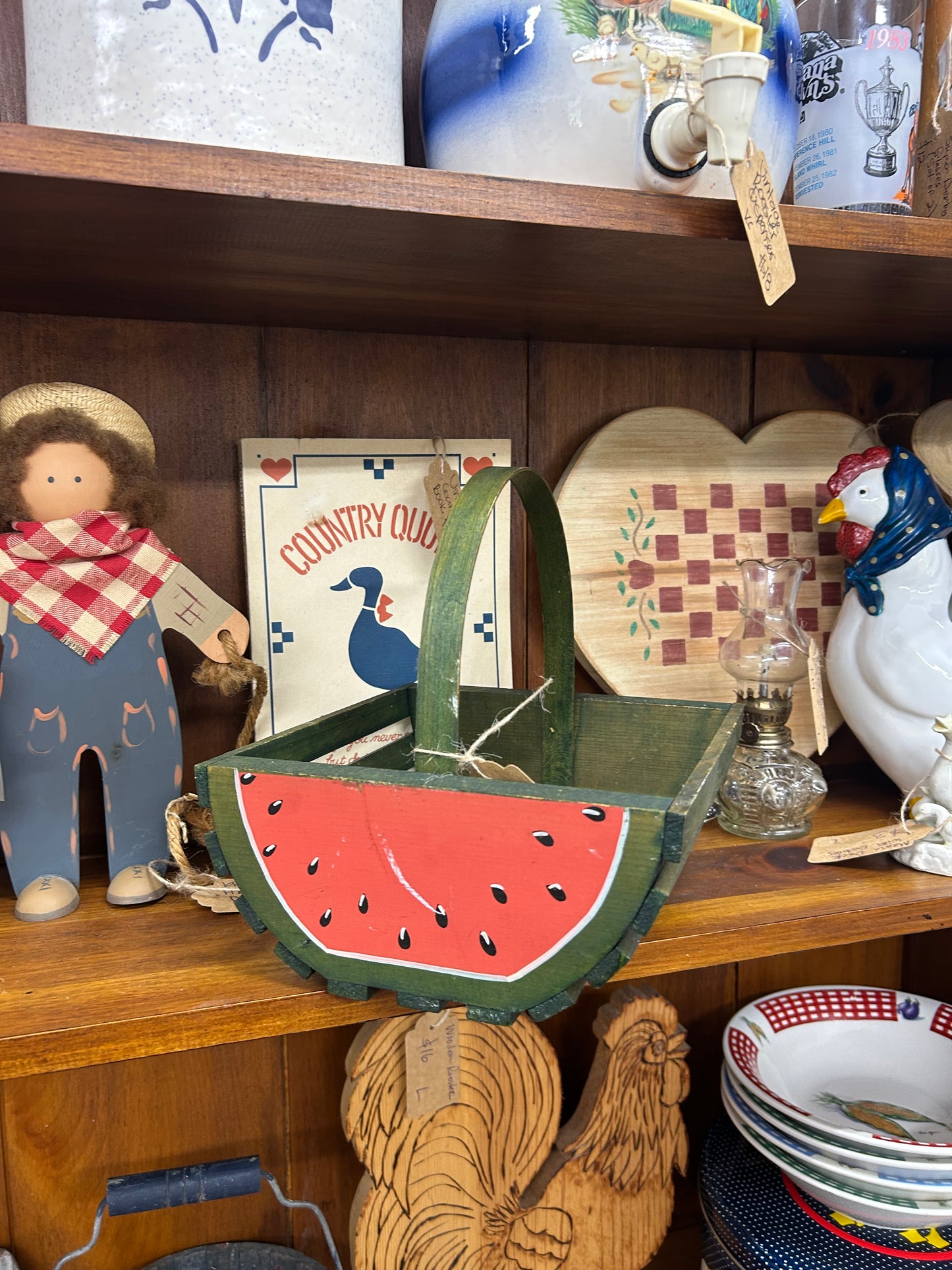 Vintage Wooden Watermelon Basket