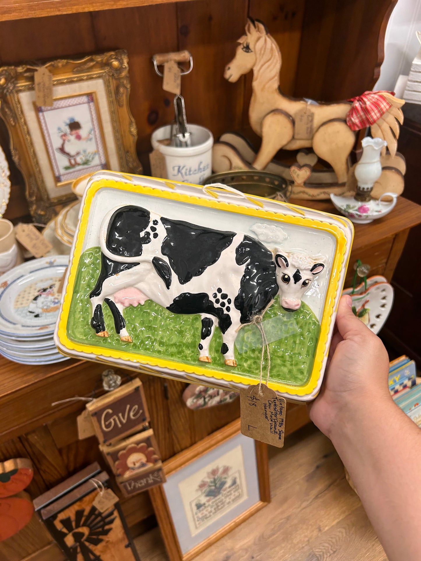1980s Cow Wall Hanger