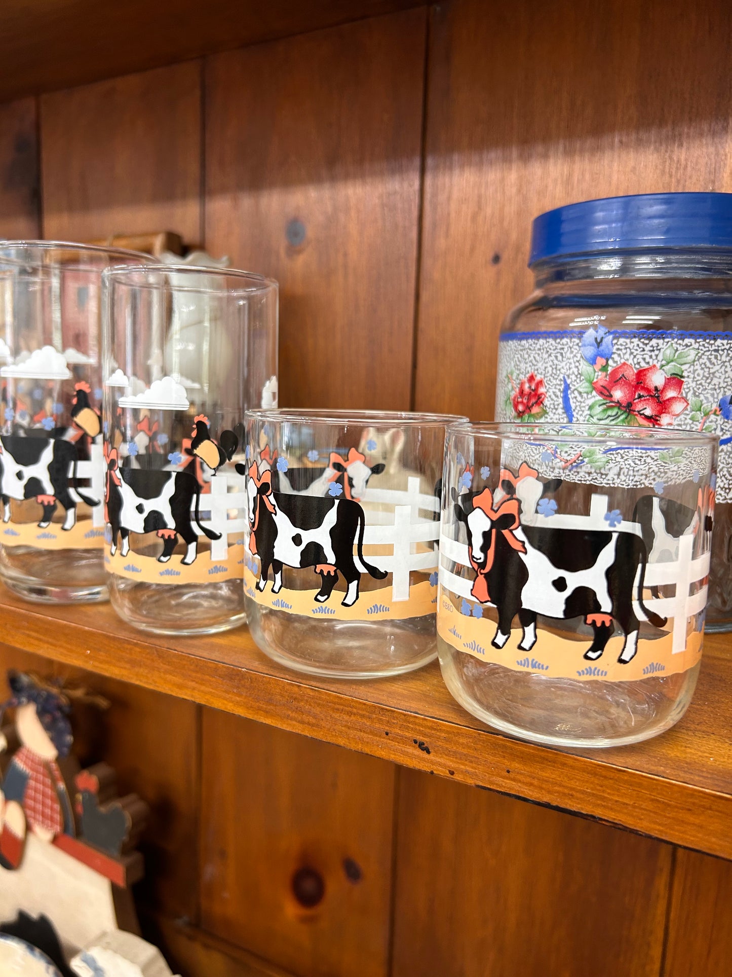Vintage Libbey Cow Glasses - Set Of 6