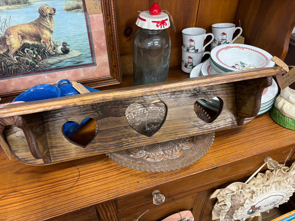 Wooden Heart Shelf