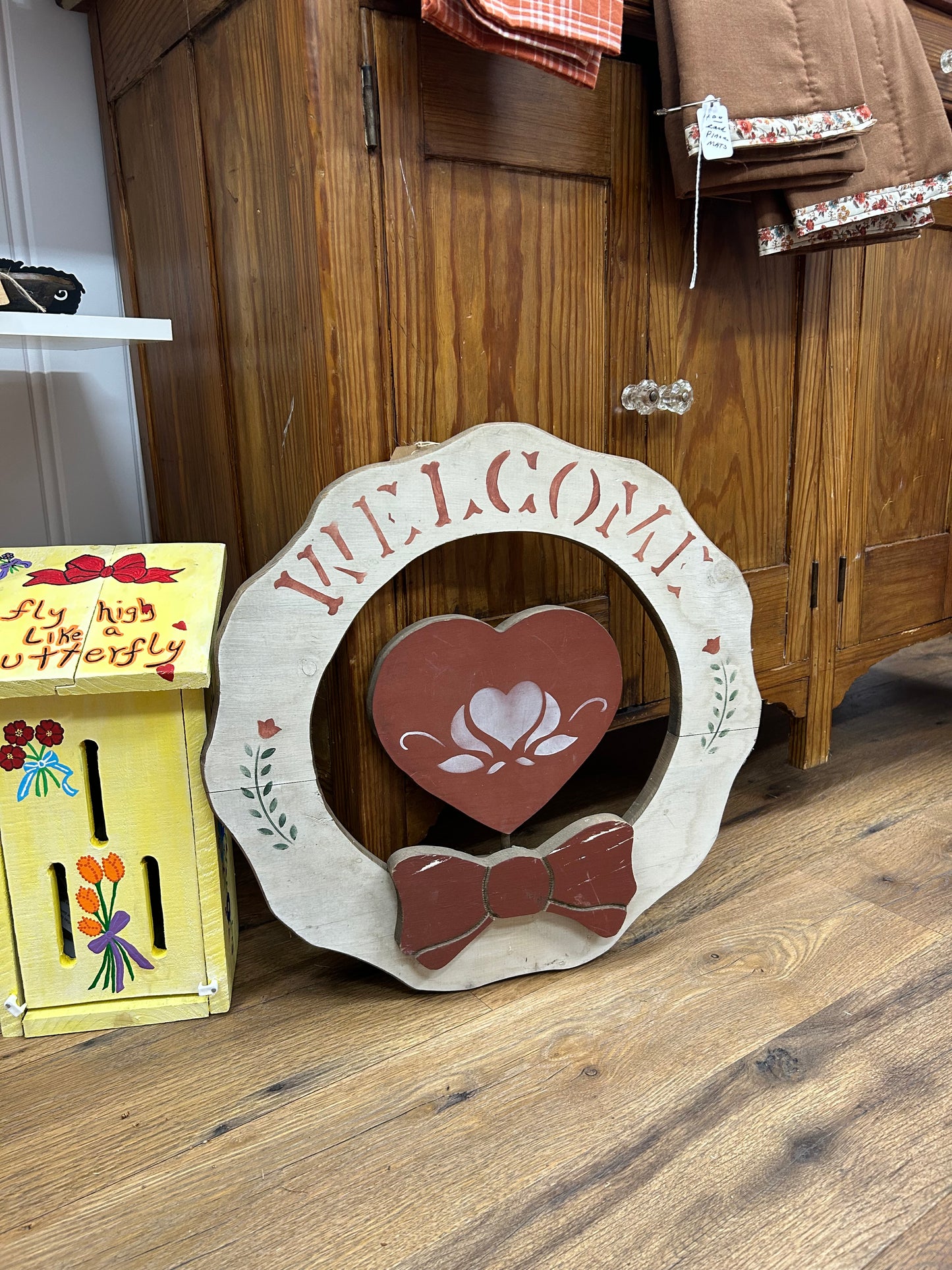 Wooden Welcome Wreath