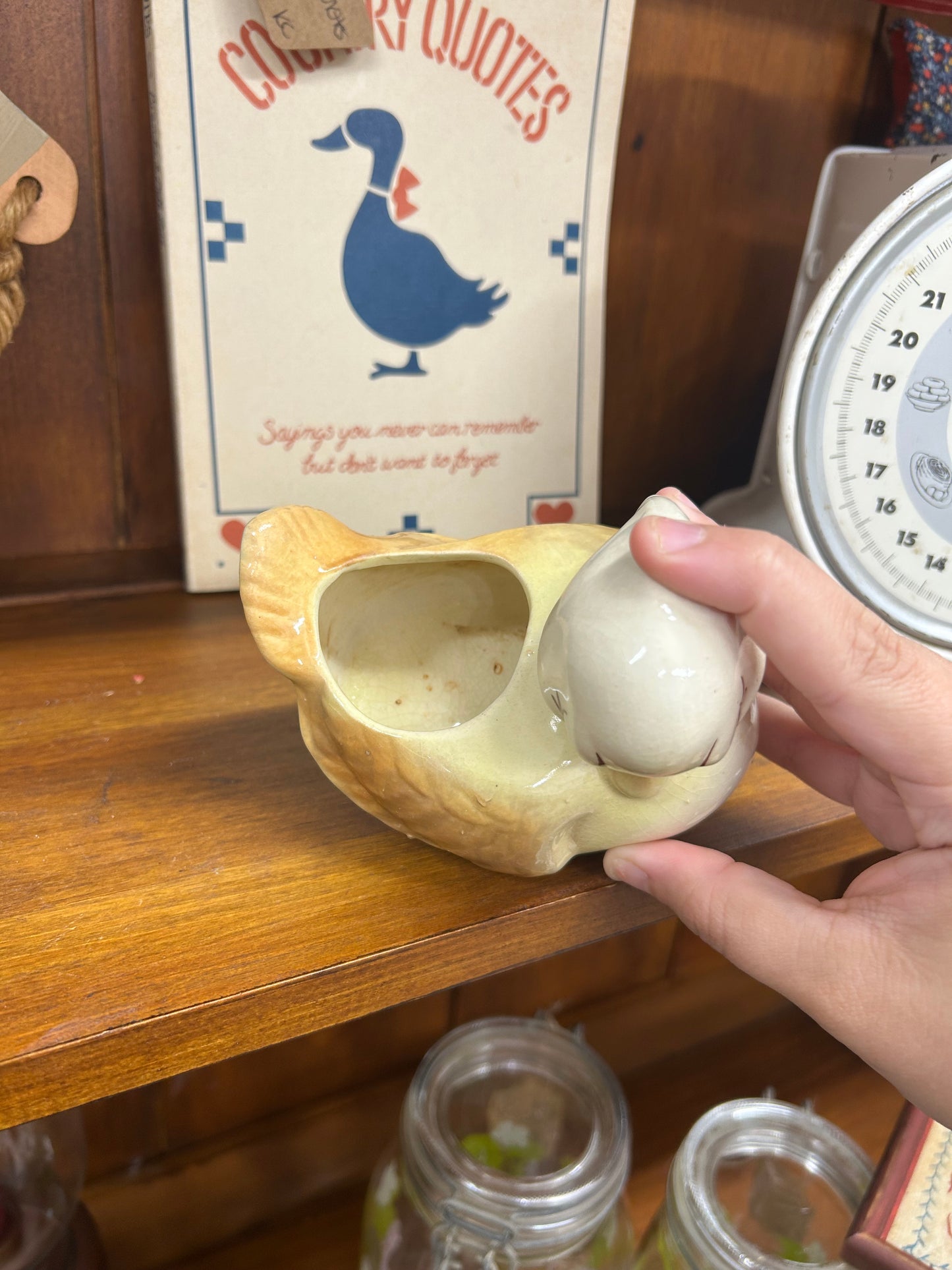 1940s Shawnee Pottery Duck Planter