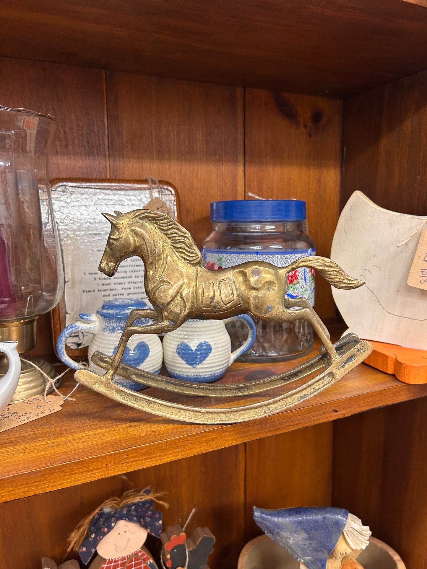 Vintage Brass Rocking Horse