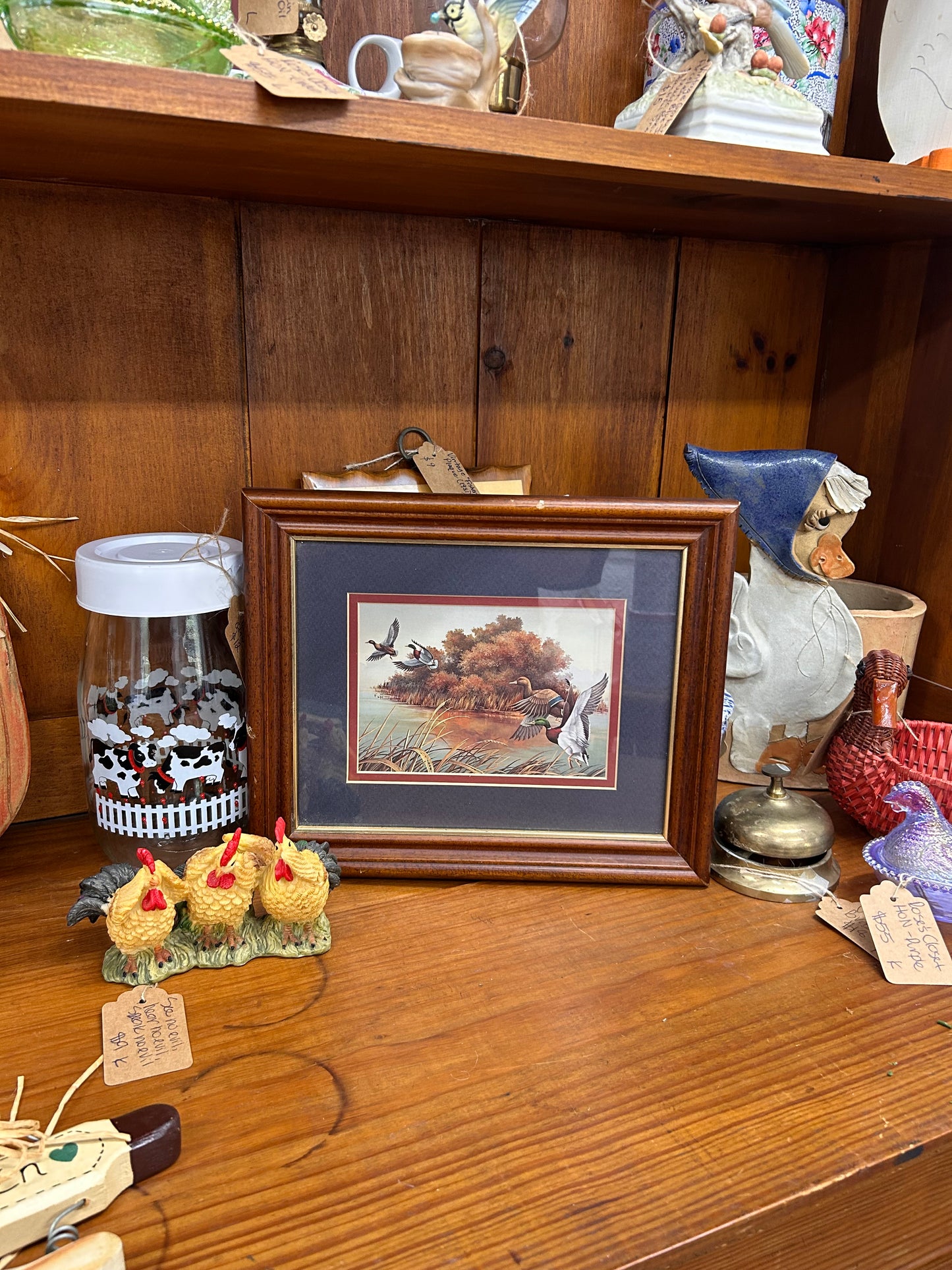 Vintage Duck Picture With Wooden Frame