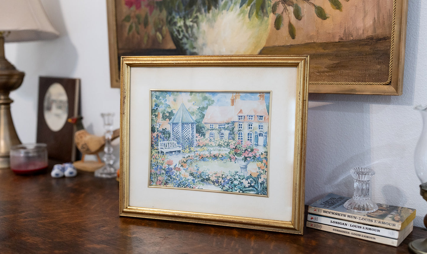 Gold Frame Garden Scene