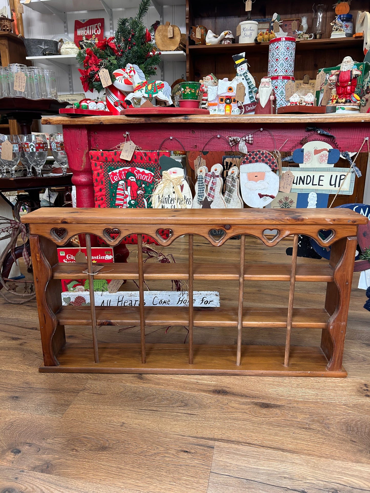Large Vintage Heart Trinket Shelf - 3 ft x 18.75 inches - Local Pickup Only