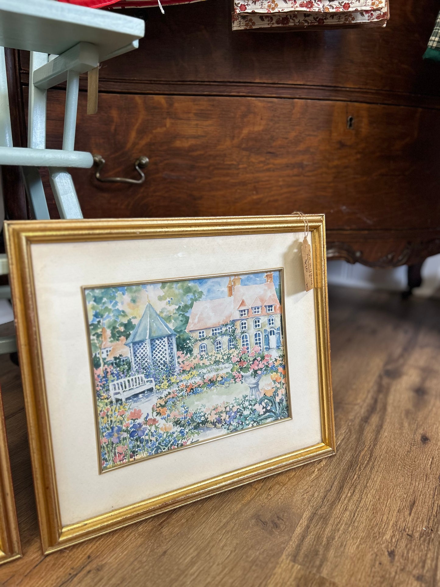 Gold Frame Garden Scene Set of 2