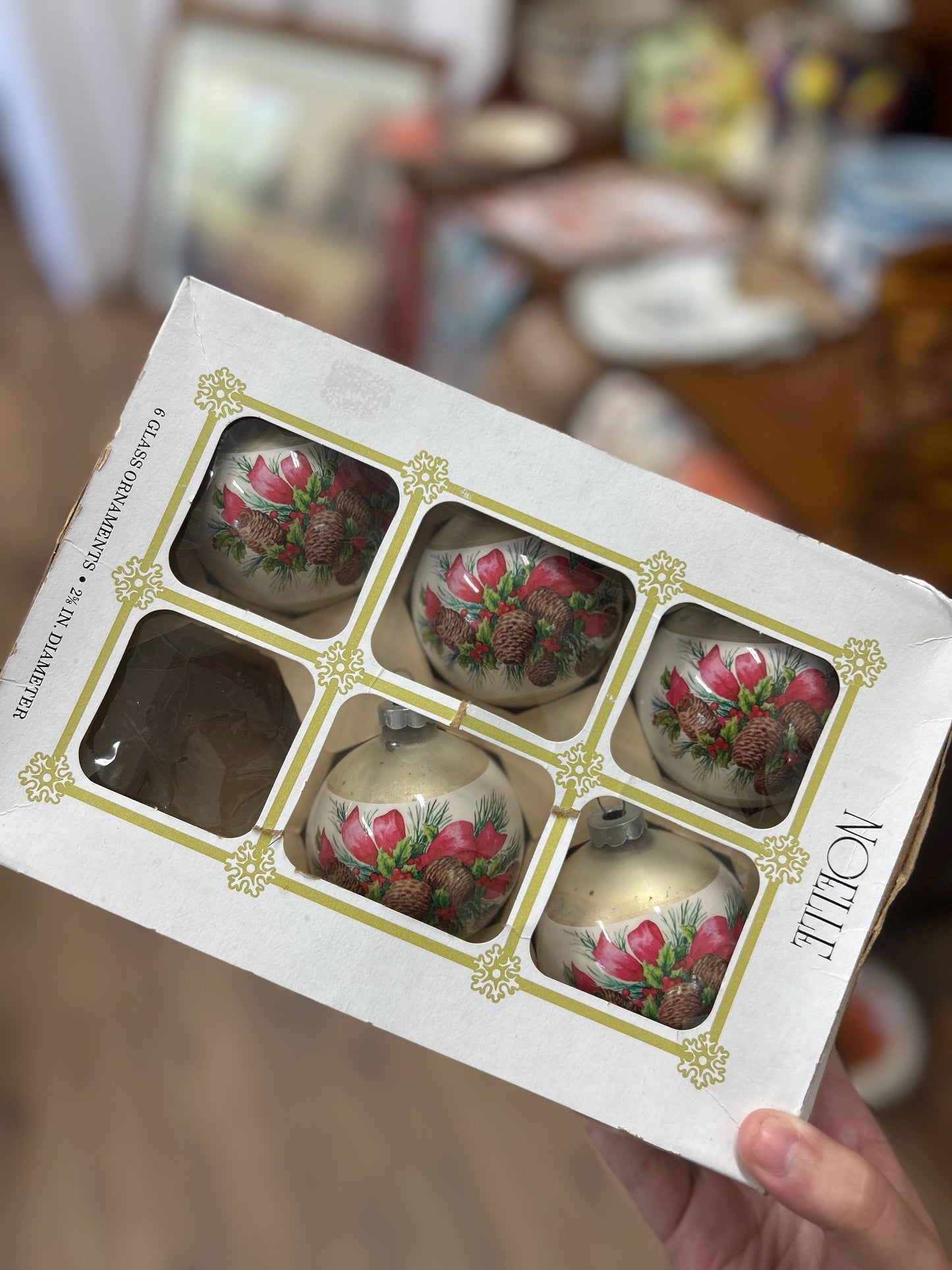 1970s Noelle Glass Ornaments - Set Of 5