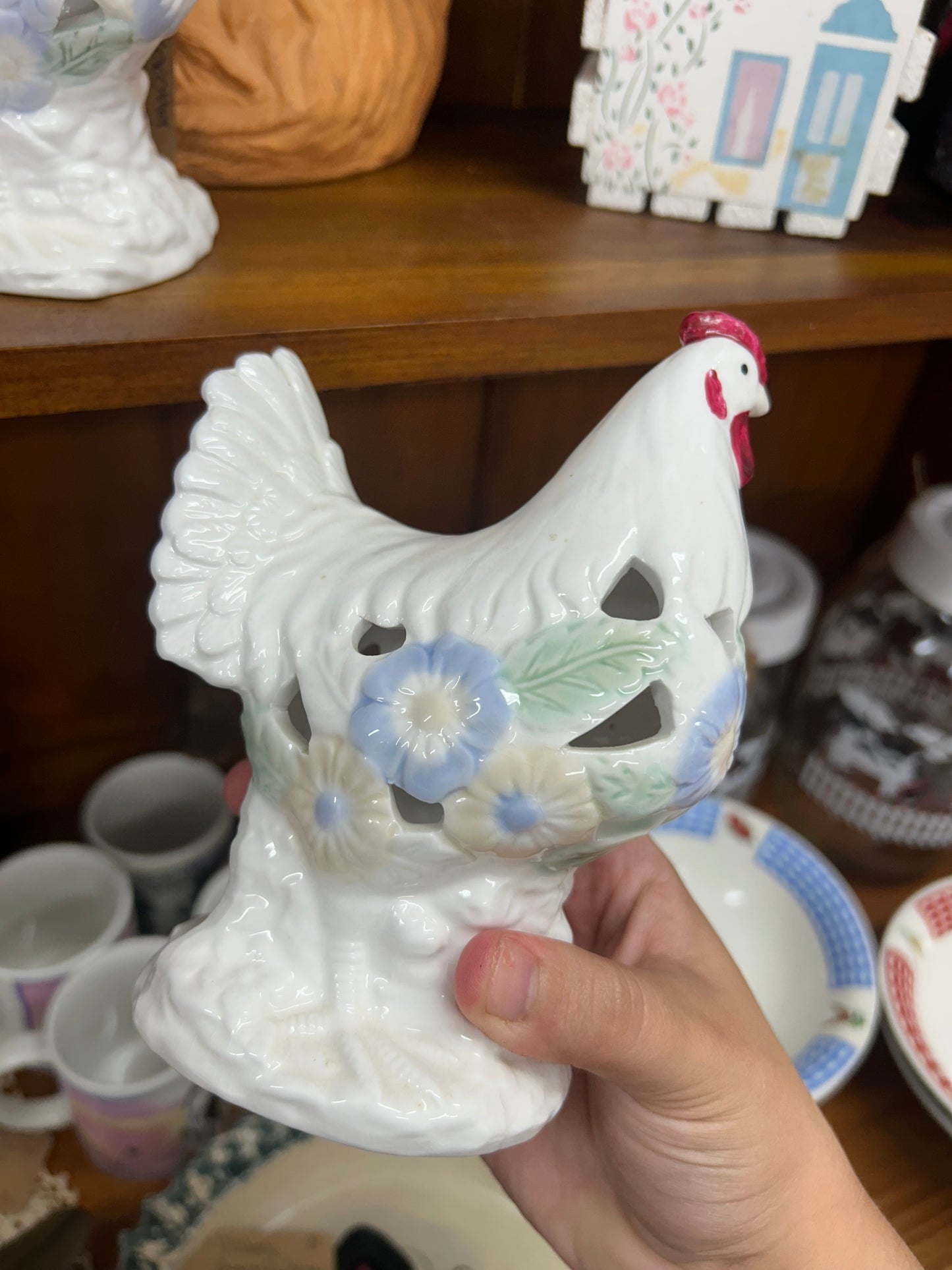 Vintage Rooster/Chicken Floral/Butterfly Tea Lights
