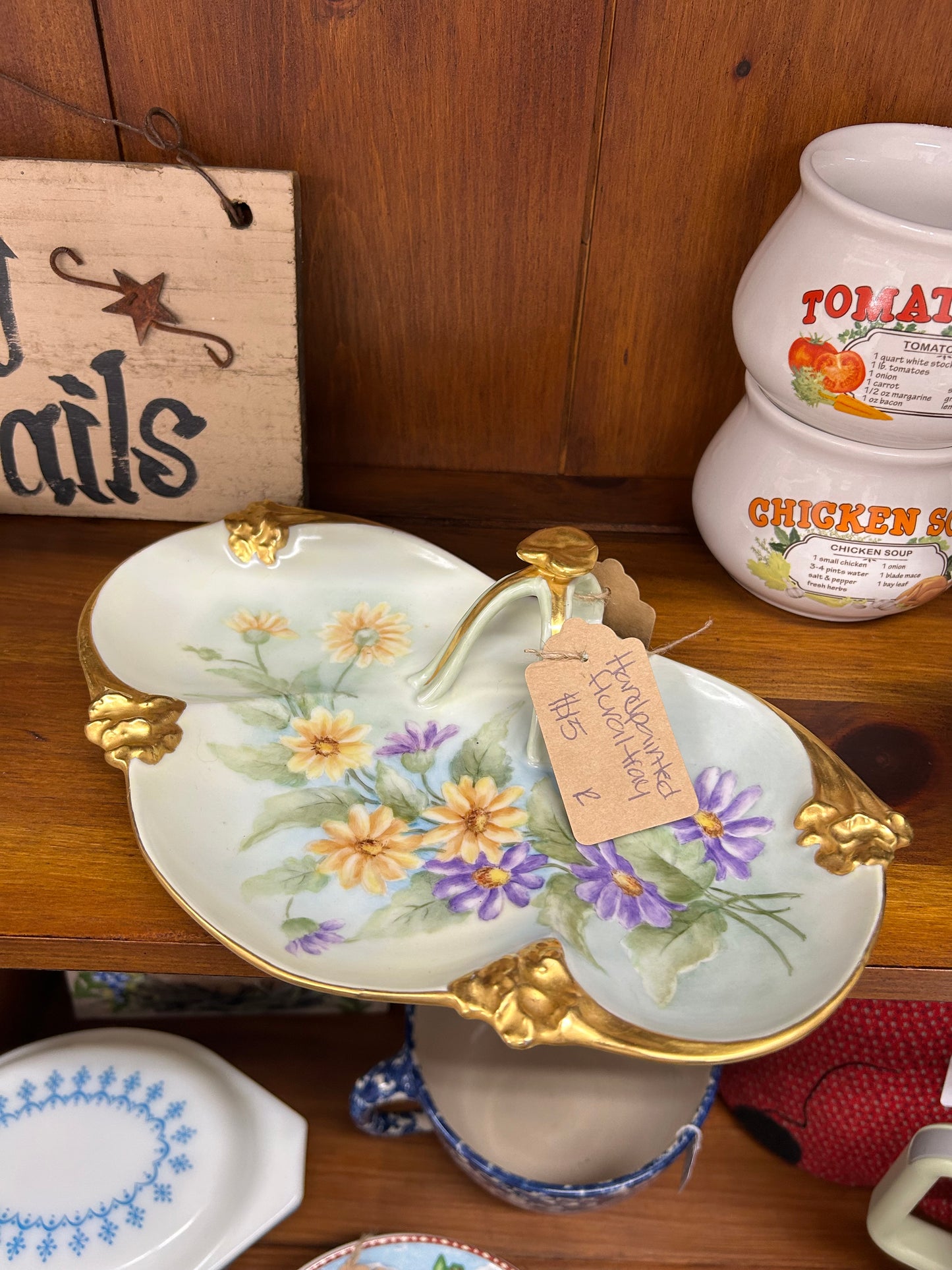 Hand Painted Floral Tray