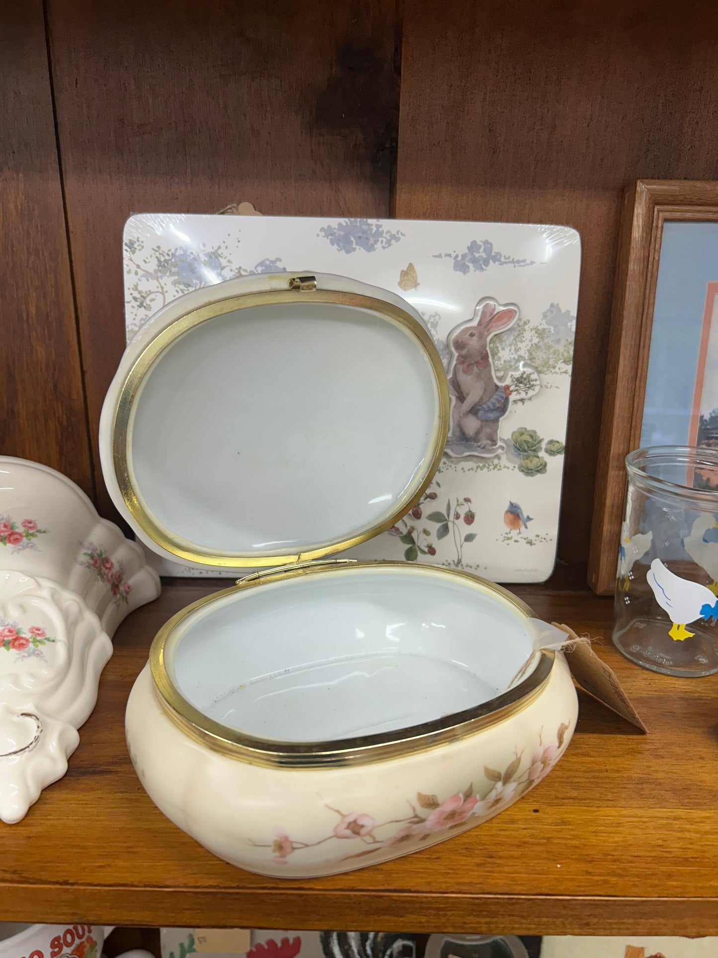 Nippon Oval Porcelain Trinket Box