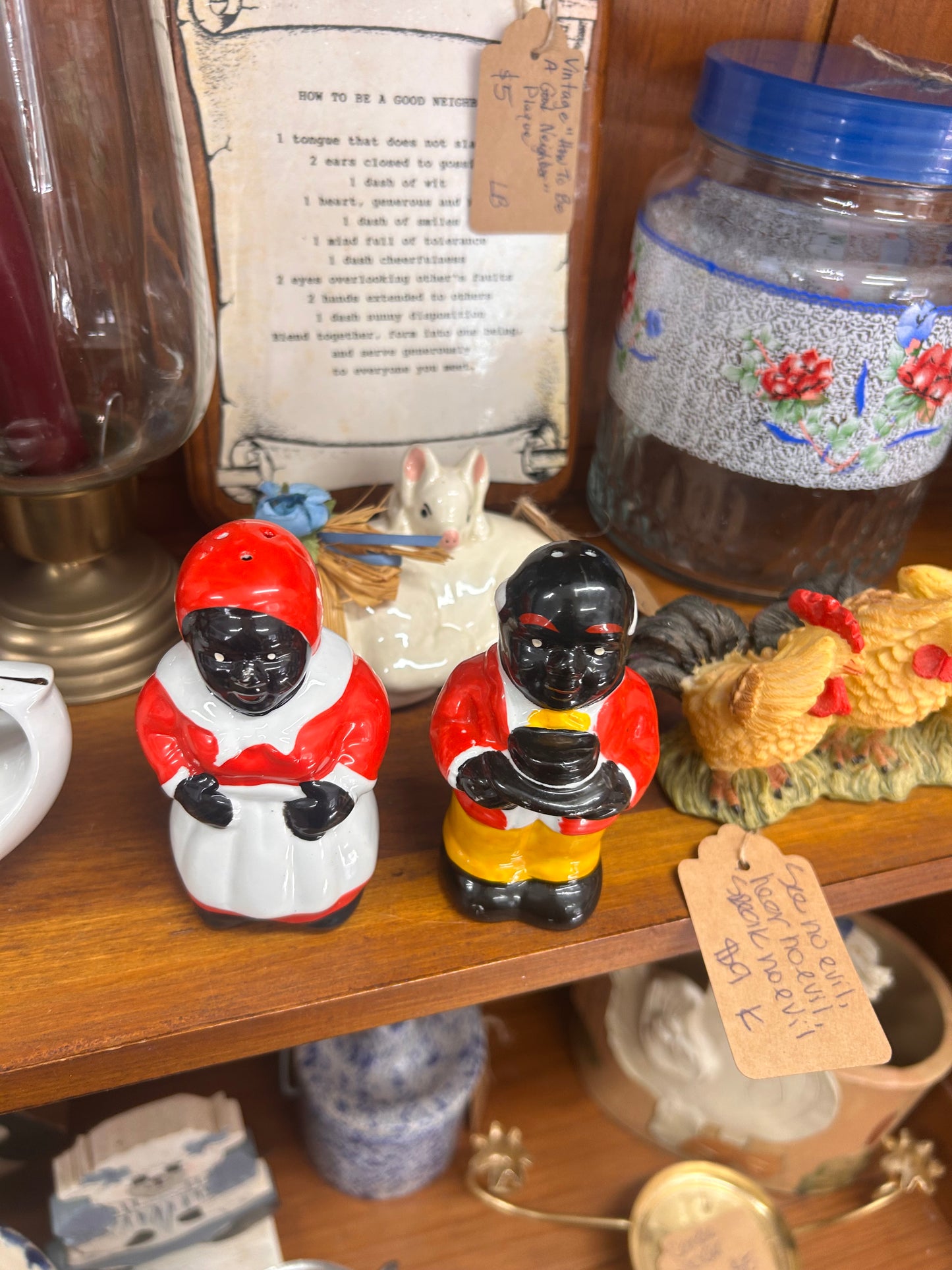 Americana Salt & Pepper Shakers