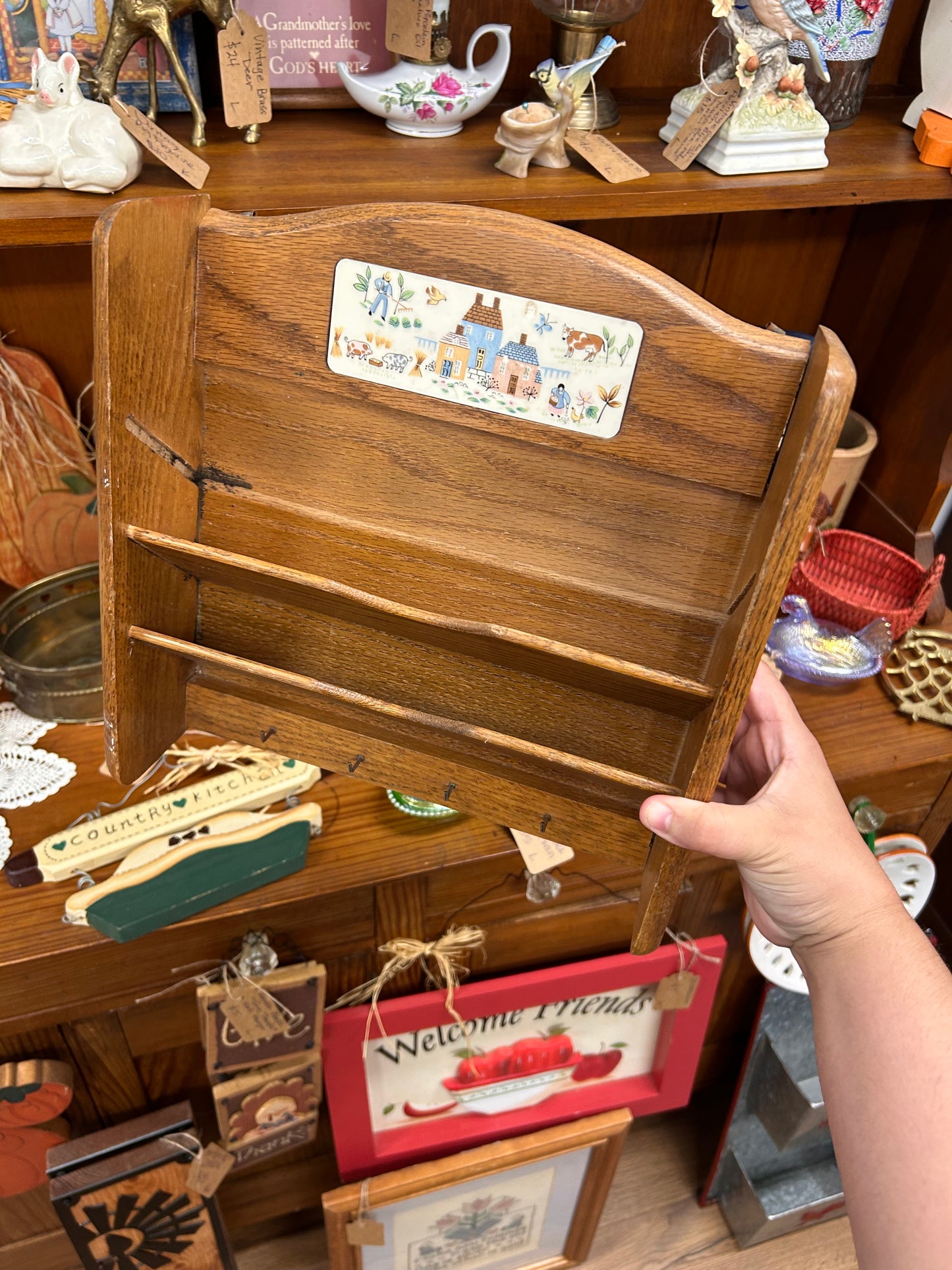 Vintage Heartland Letter Holder - As Is