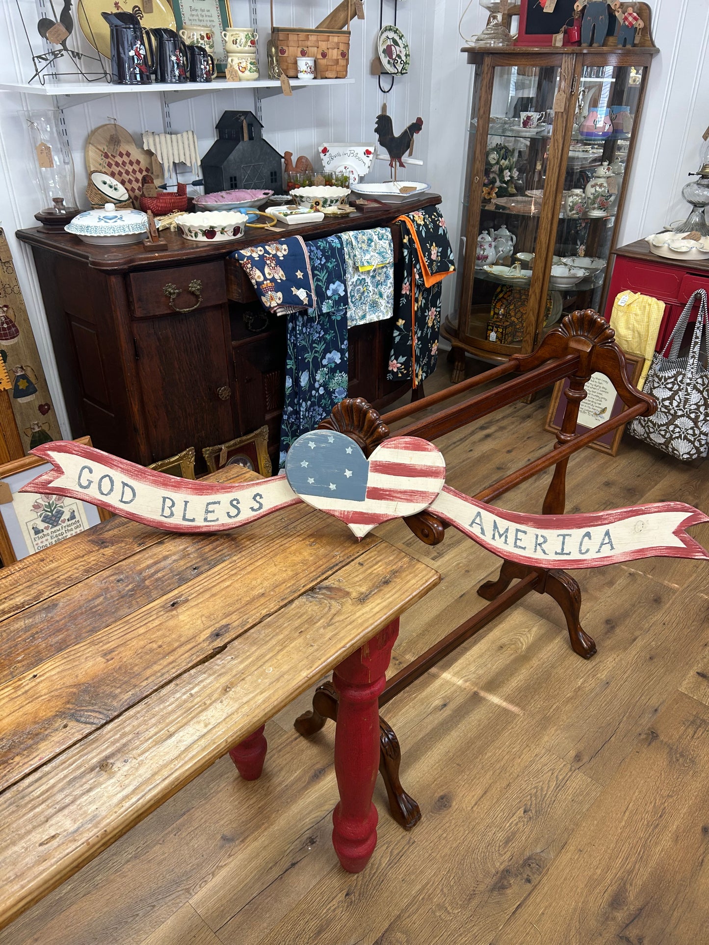 Vintage God Bless American Wall Hanger - Local Pickup Only