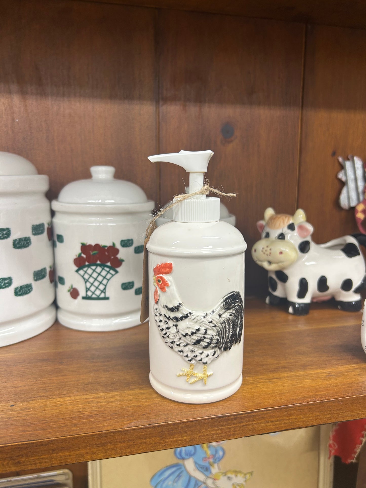 Vintage Rooster Soap Dispenser
