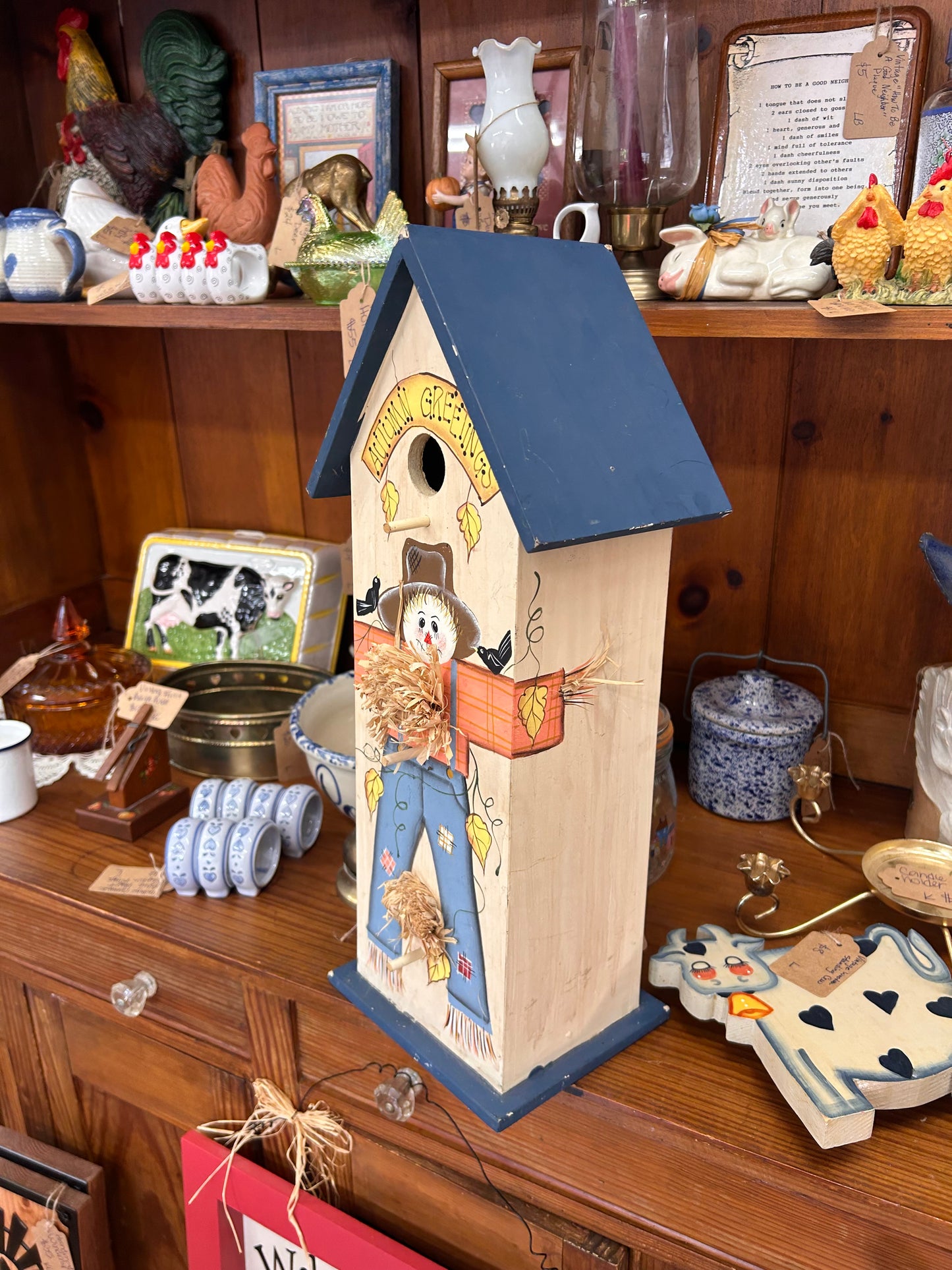 Scarecrow Birdhouse - As Is