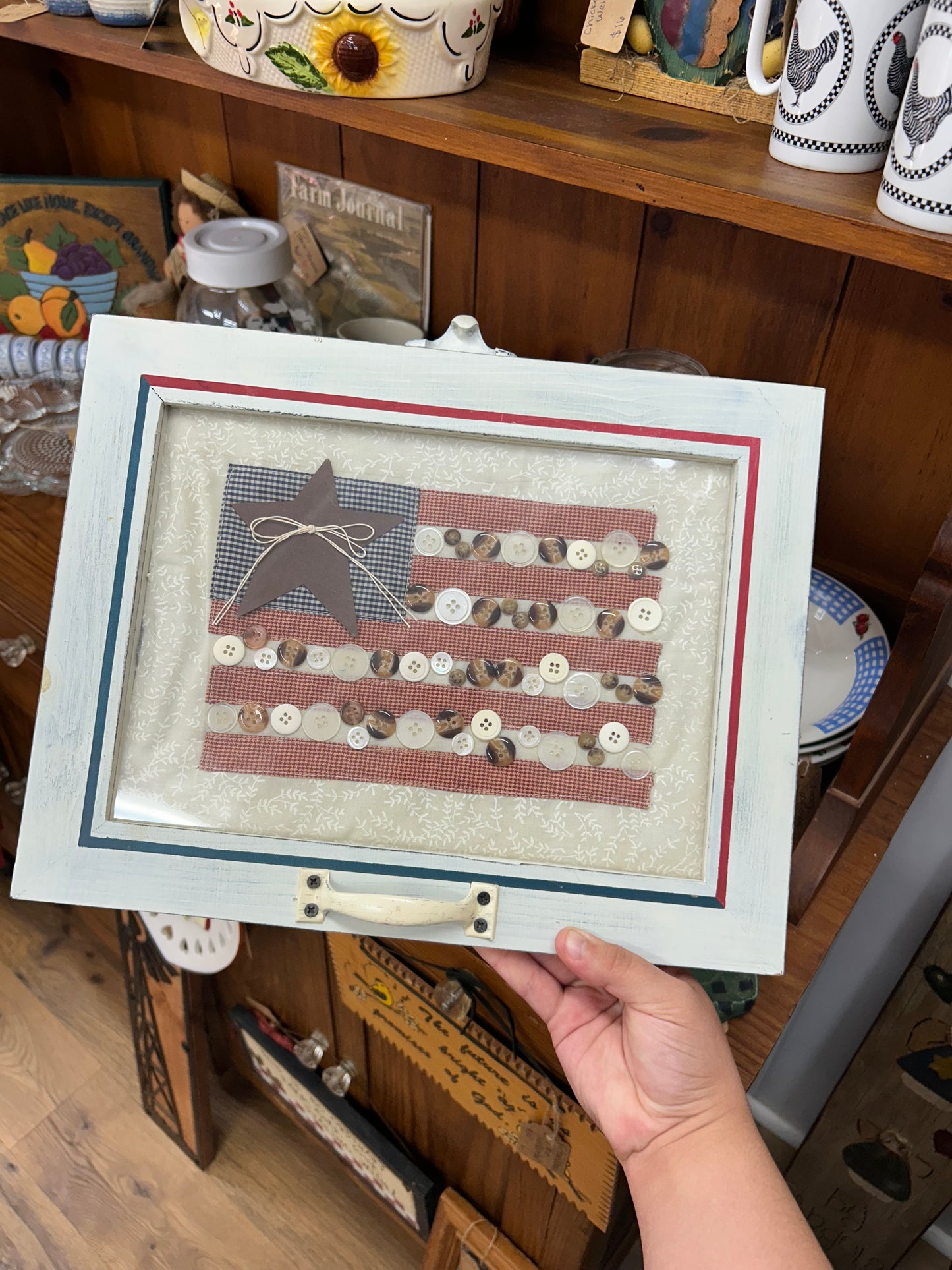 Framed Americana With Buttons