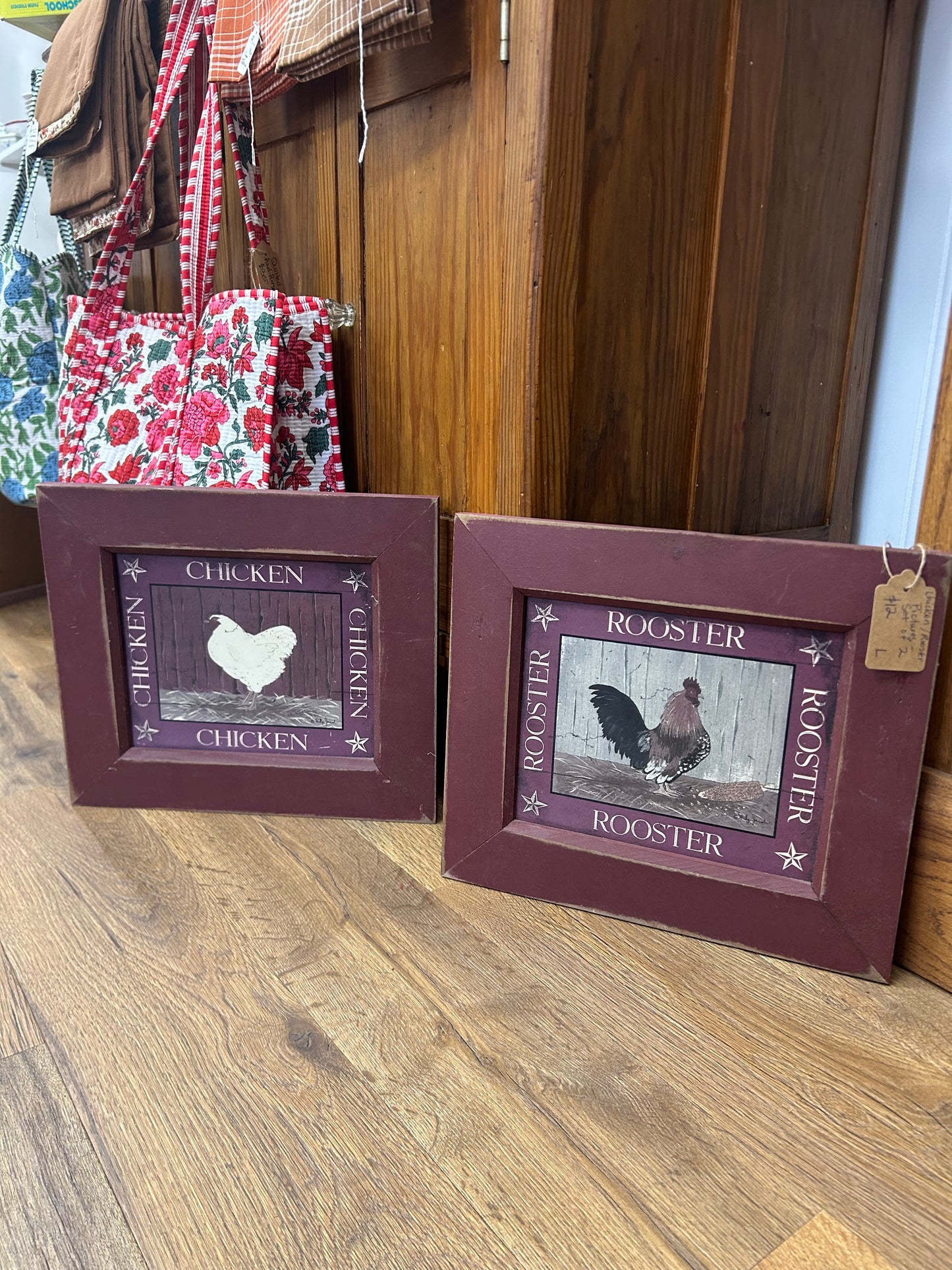 Chicken/Rooster Pictures - Set of 2