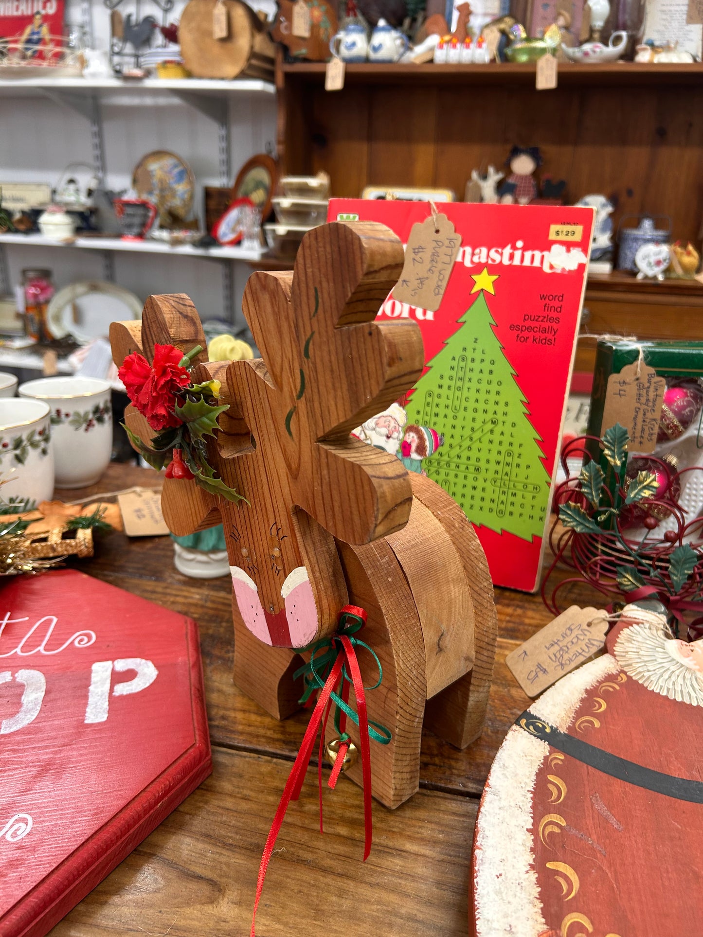 Vintage Wooden Reindeer - Read Description :)