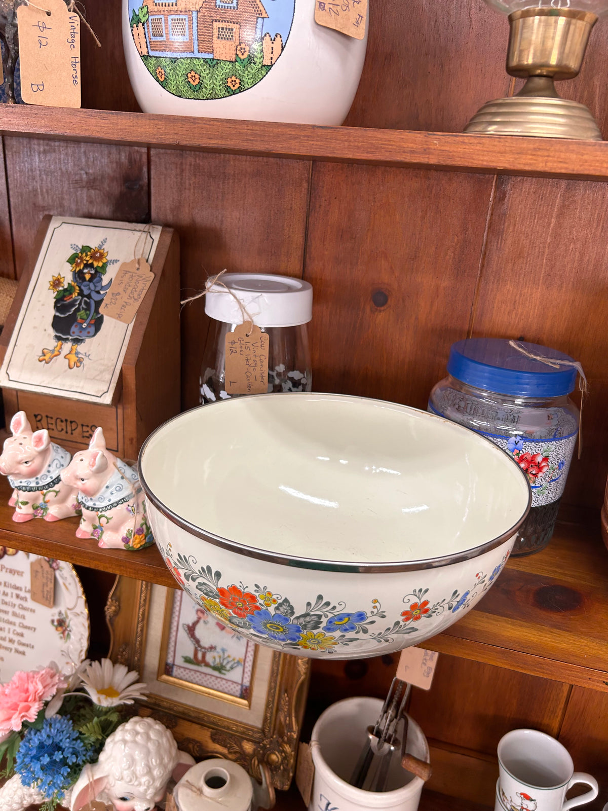 Vintage Kobe Kitchen Enamel Mixing Bowl