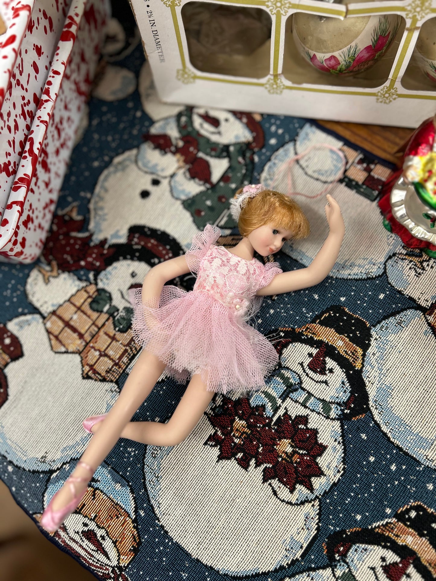 Porcelain Ballerina Christmas Ornament