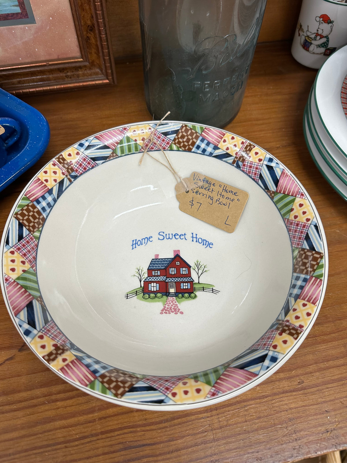 Vintage Home Sweet Home Serving Bowl - 2 Available