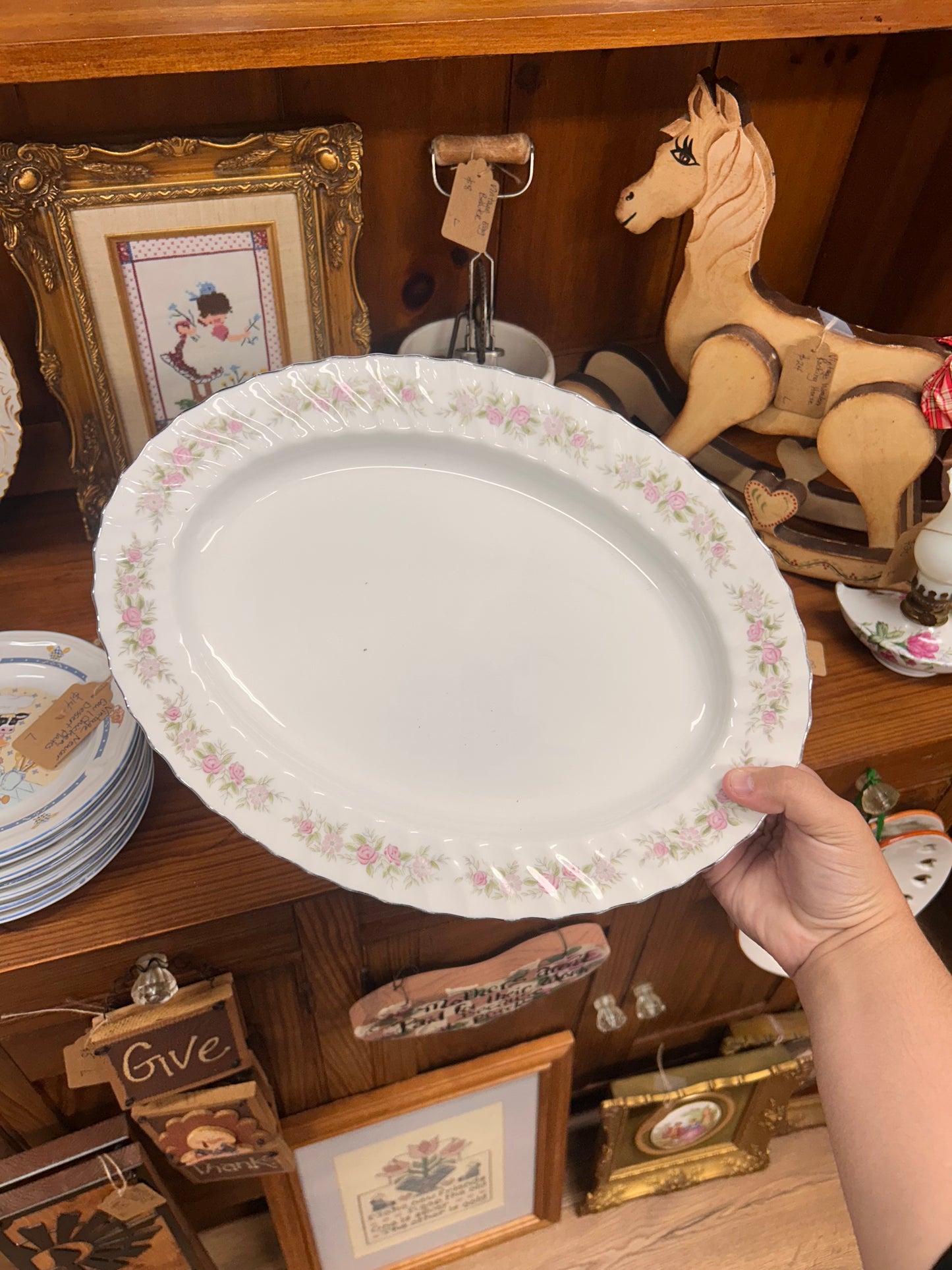 Vintage Floral Platter