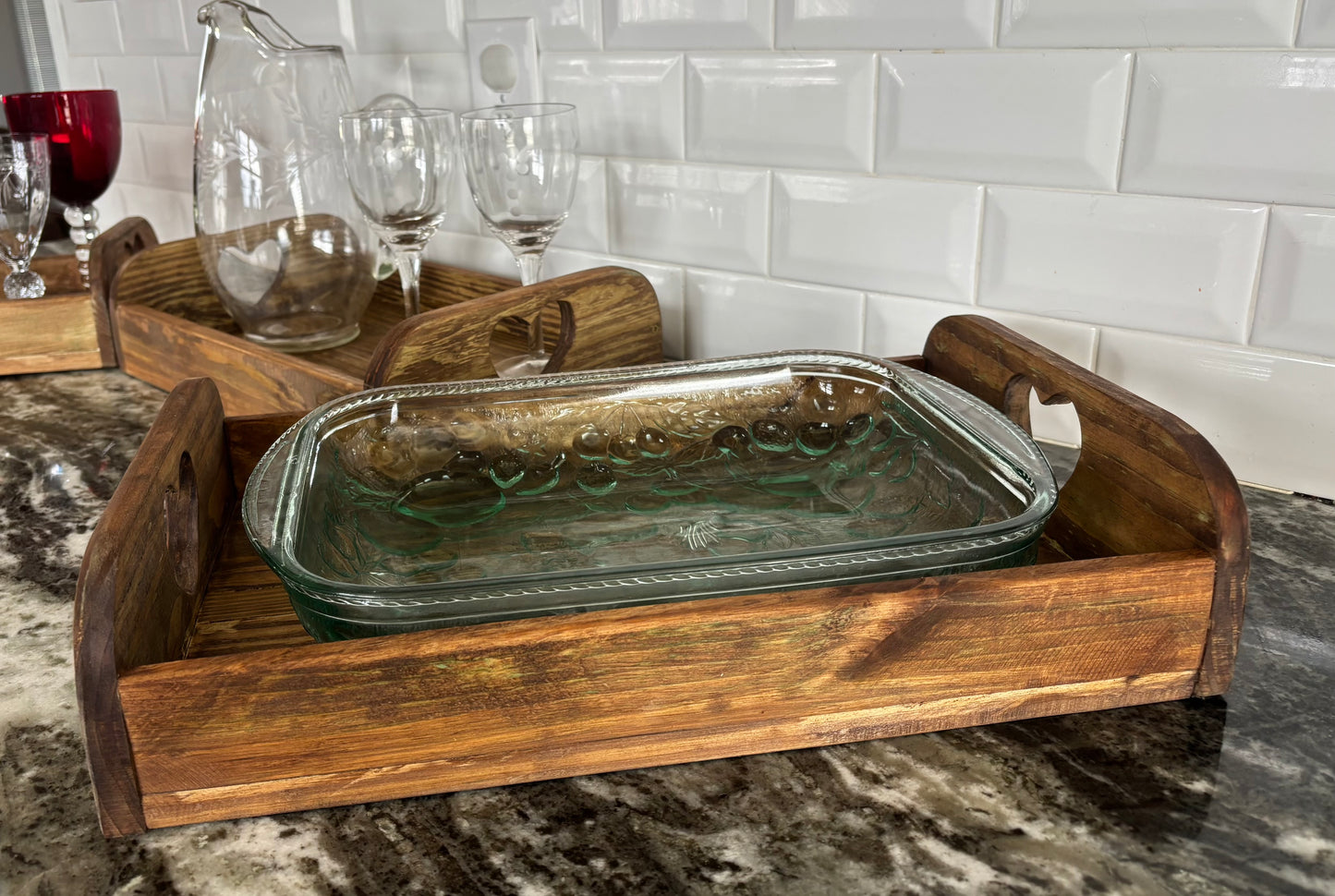 Handmade Wooden Casserole Dish Carrier
