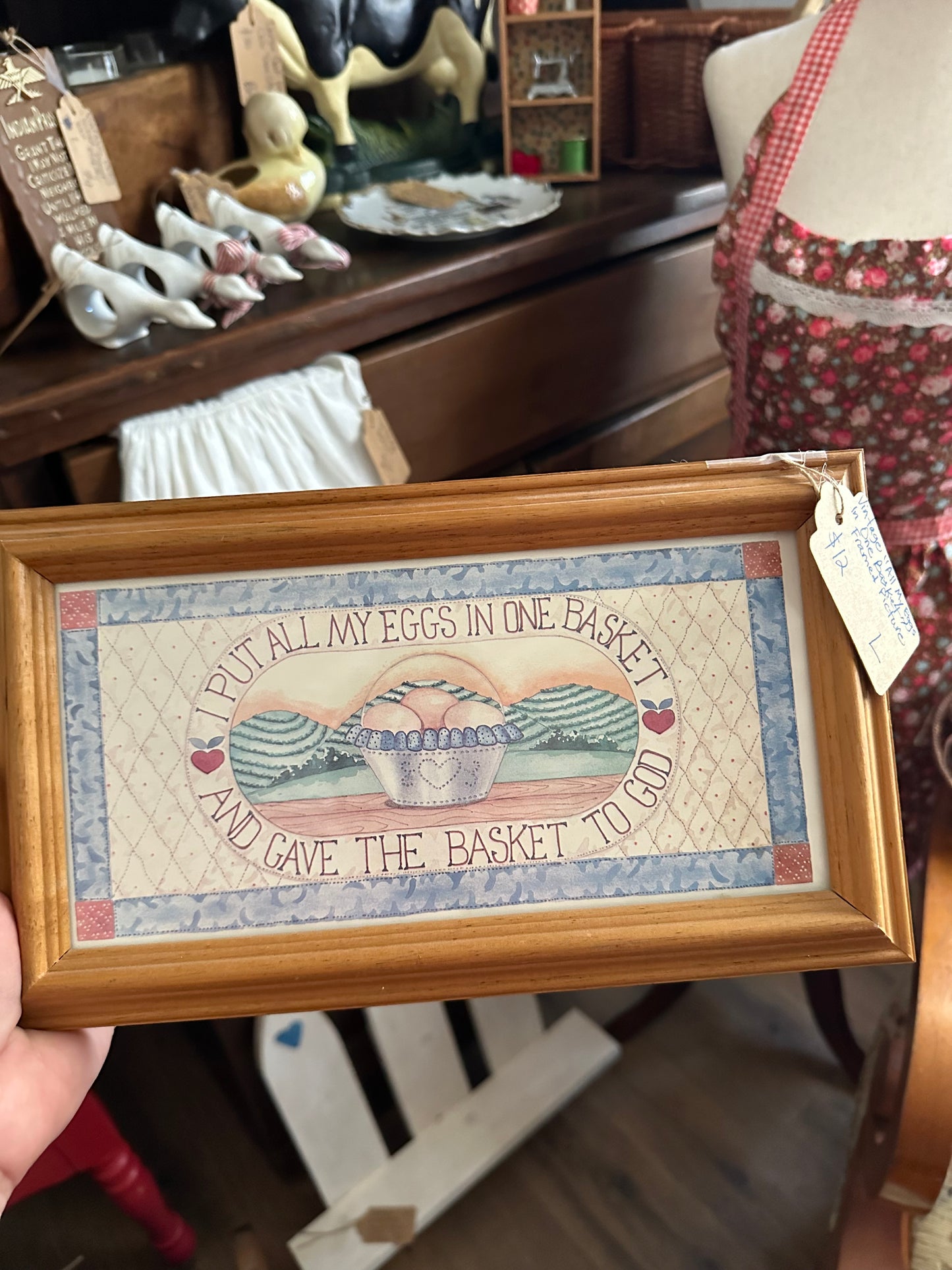 Vintage “All My Eggs In One Basket” Frame