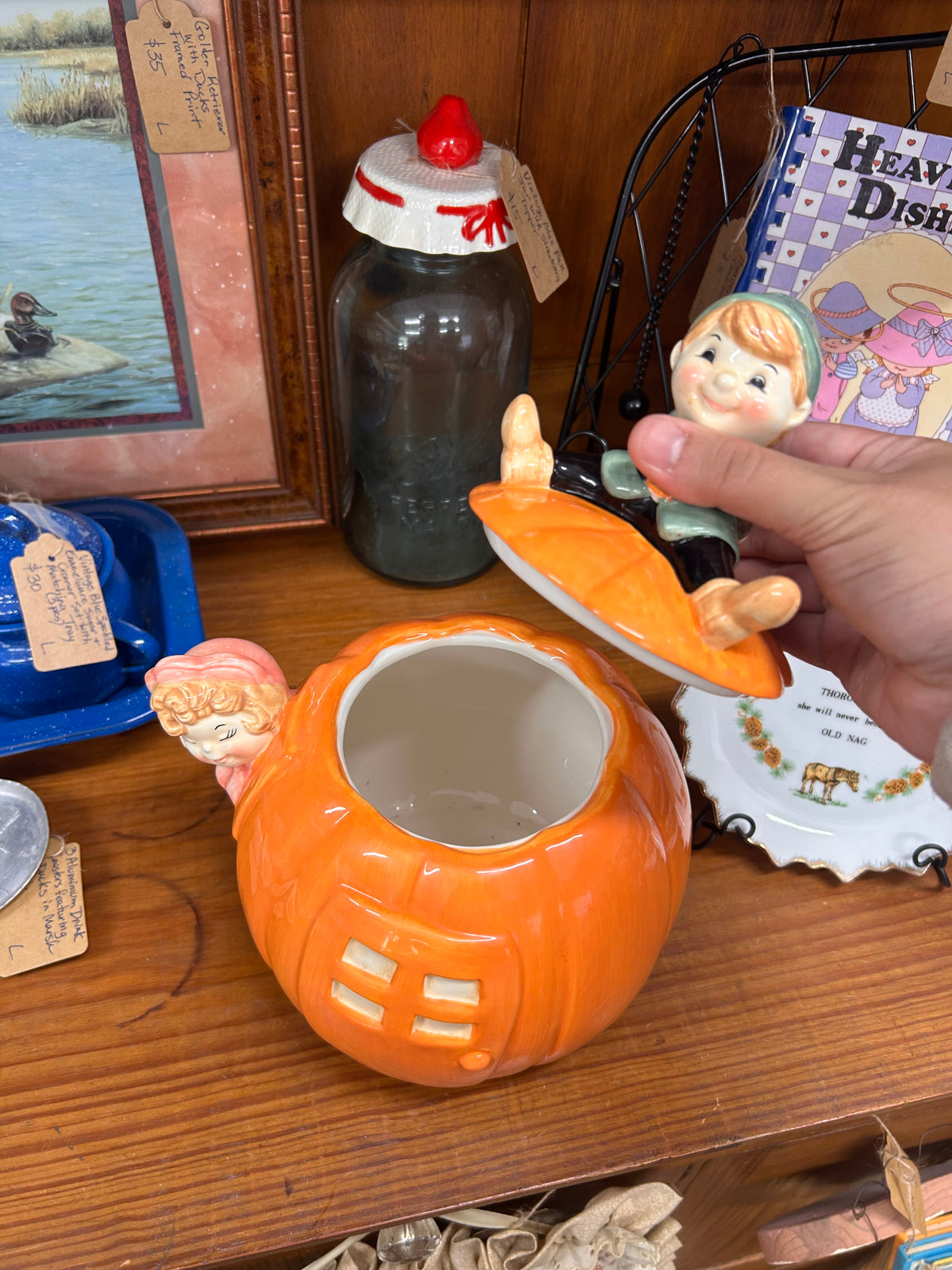 1998 Peter Pan Pumpkin Cookie Jar