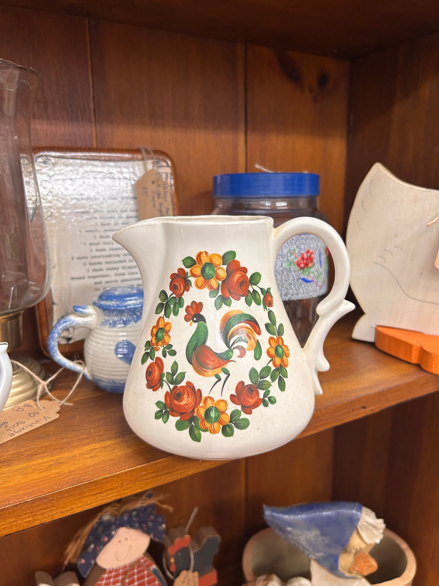 1970s Vintage McCoy Rooster Pitcher - Made In USA