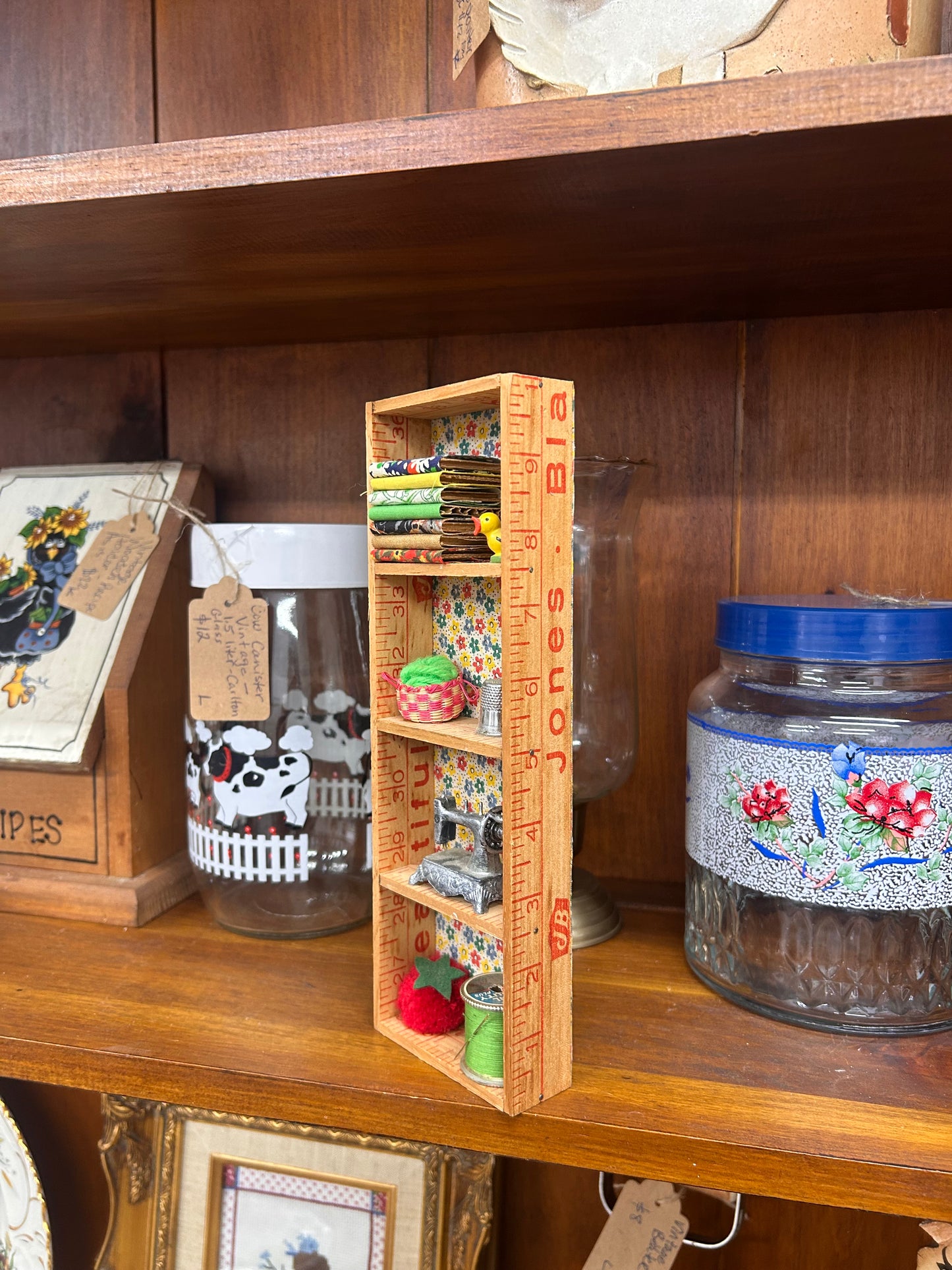 Vintage Handmade Diorama Shelf Wall Hanger
